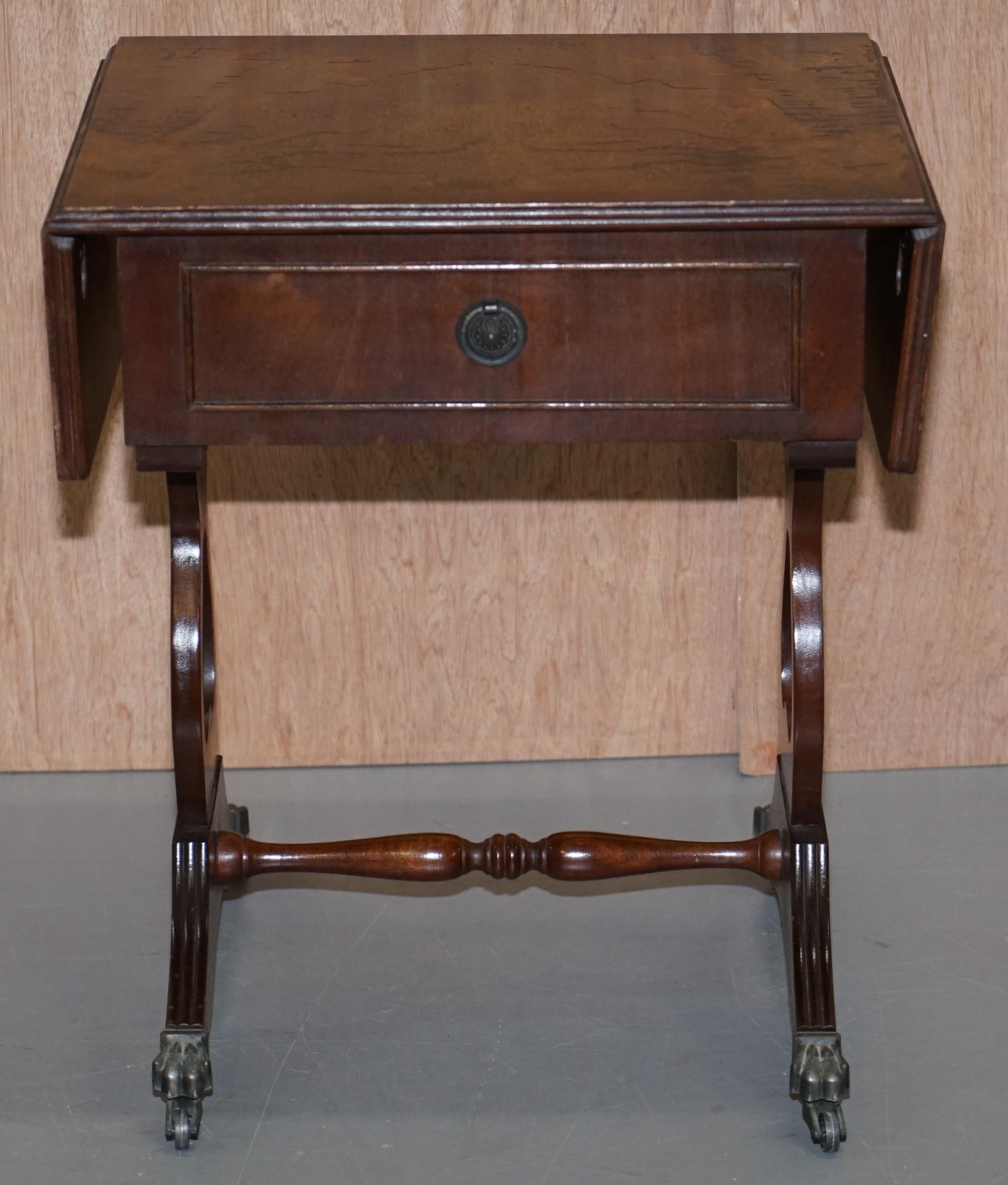 Stunning Small Crackled Hardwood Side Table with Extending Top Great Games Table 4