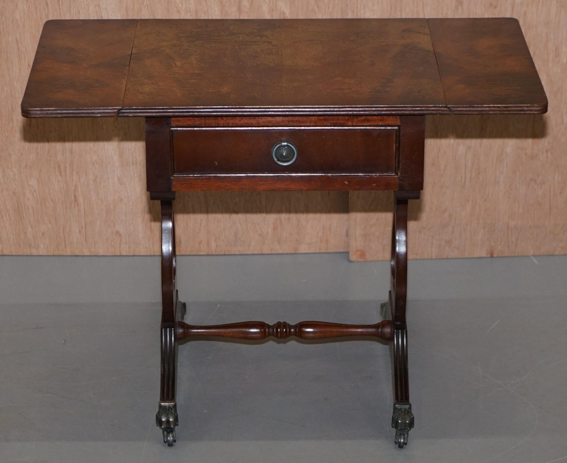 Stunning Small Crackled Hardwood Side Table with Extending Top Great Games Table 7