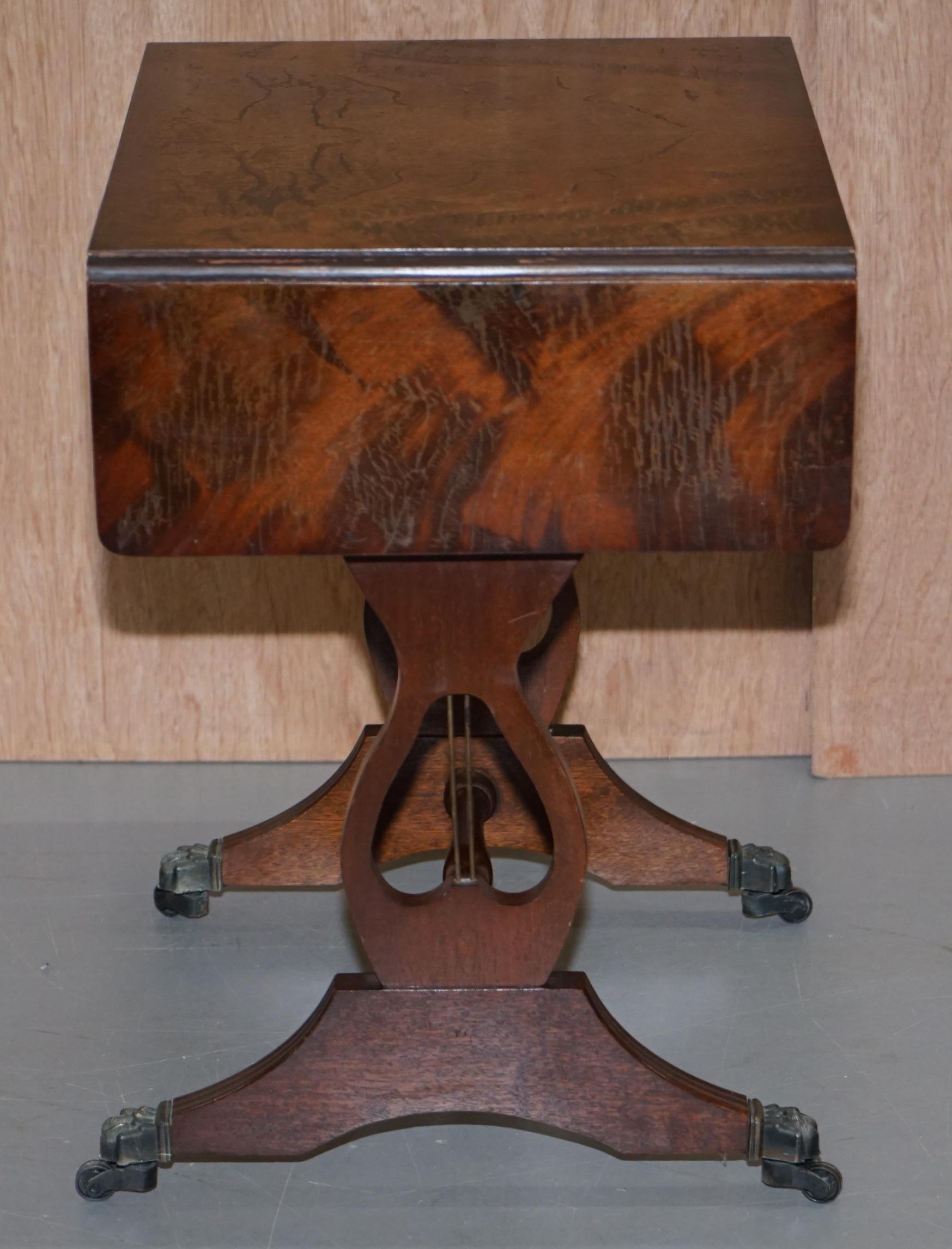 Stunning Small Crackled Hardwood Side Table with Extending Top Great Games Table 1