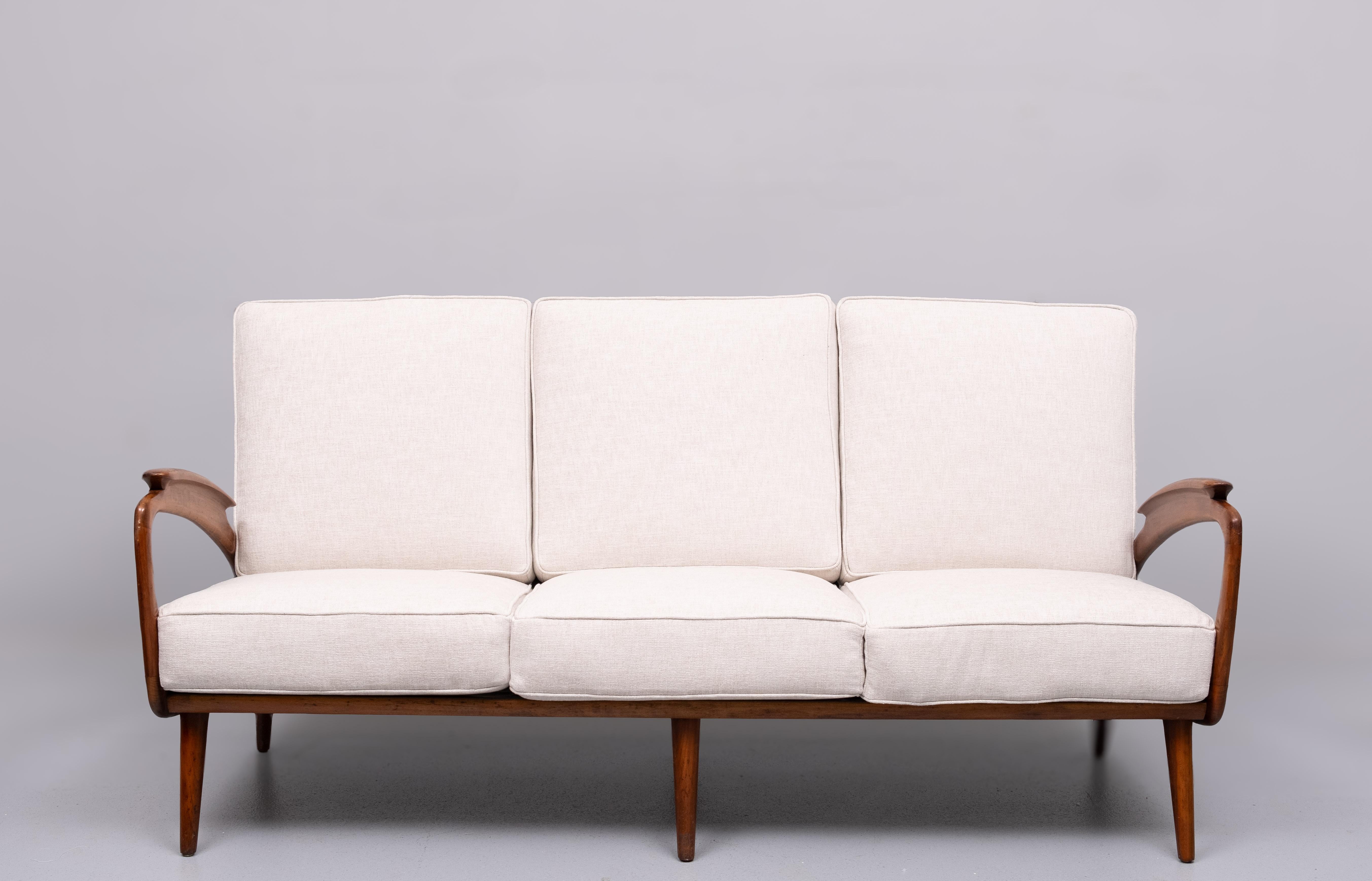 Teak Stunning  Sofa by  De Ster Gelderland  1950s  Holland