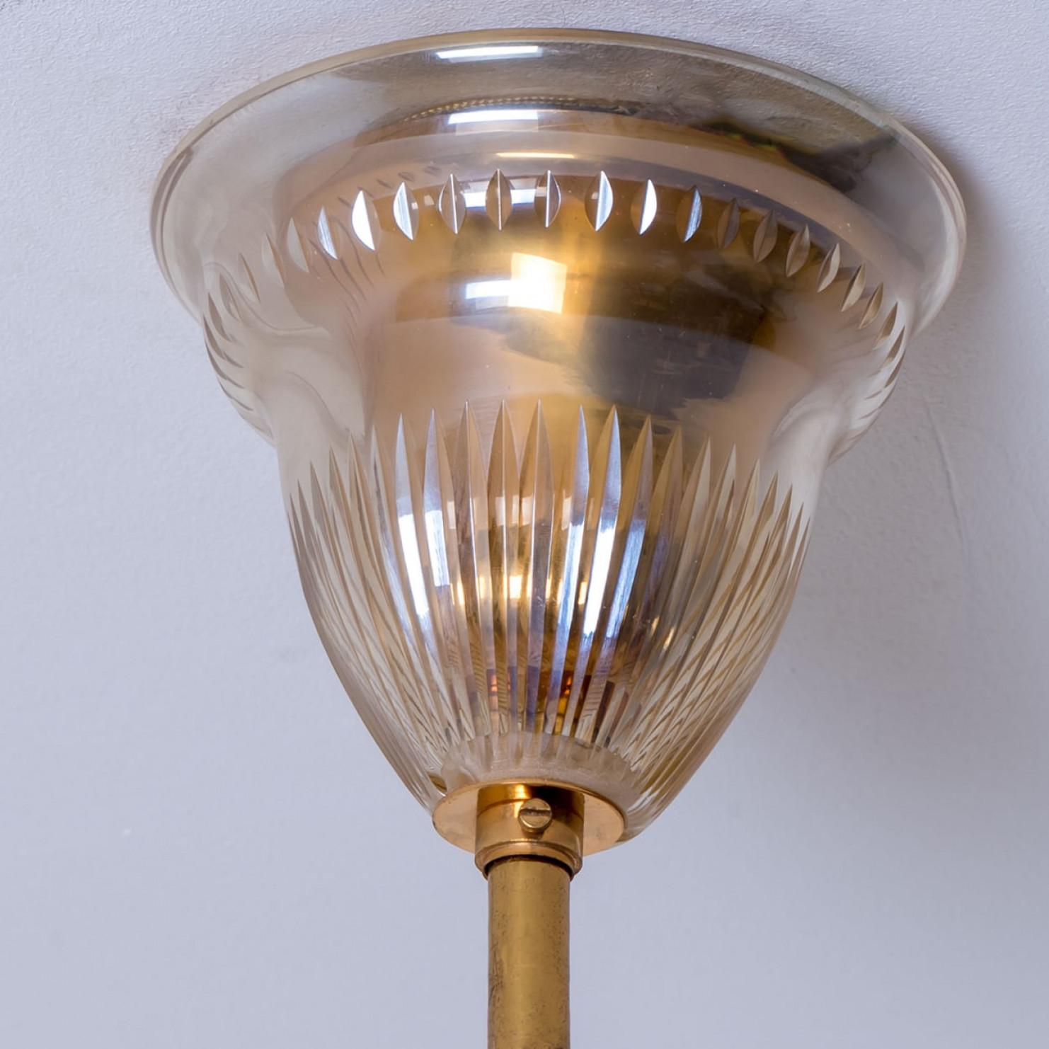 Stunning Soft Amber Murano Glass Chandelier 14 arms, Italy 1960 In Good Condition For Sale In Rijssen, NL