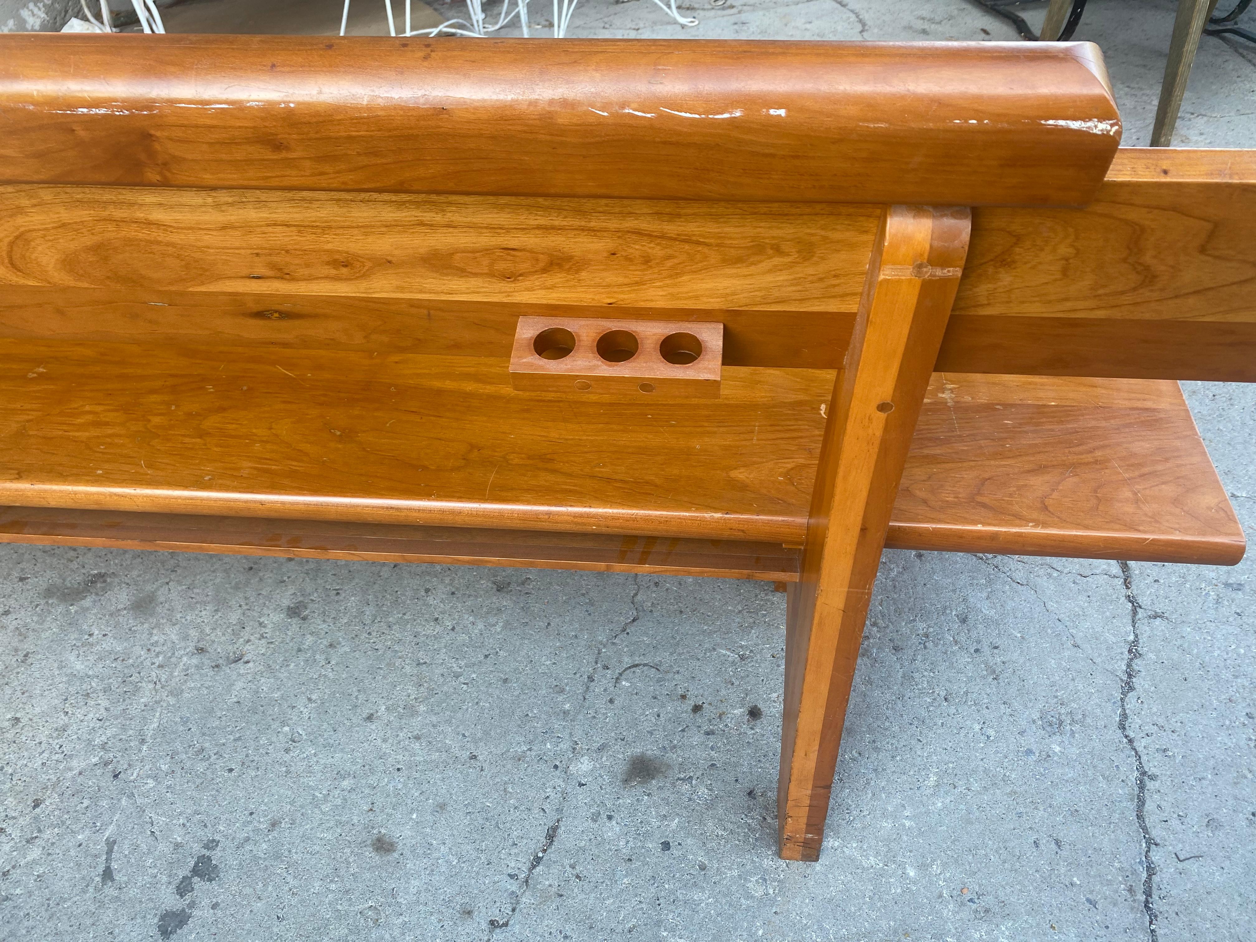 Mid-20th Century Stunning Solid Birch Modernist Church Pew / Bench, After Frank Lloyd Wright For Sale