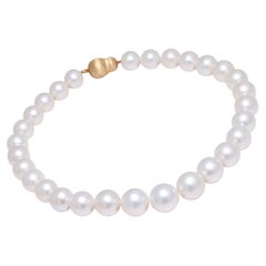 Stunning South Sea Pearl degradé Necklace 18 kt. Gold Lock With Diamonds 13-16mm