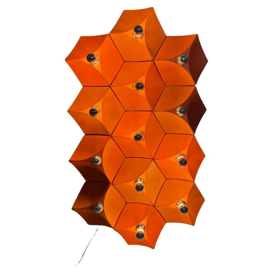 Stunning Space Age modular wall lamps Wall Art light object 70's -Germany