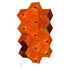 Impresionantes apliques modulares de la Era Espacial Arte de pared objeto luminoso años 70 -Alemania
