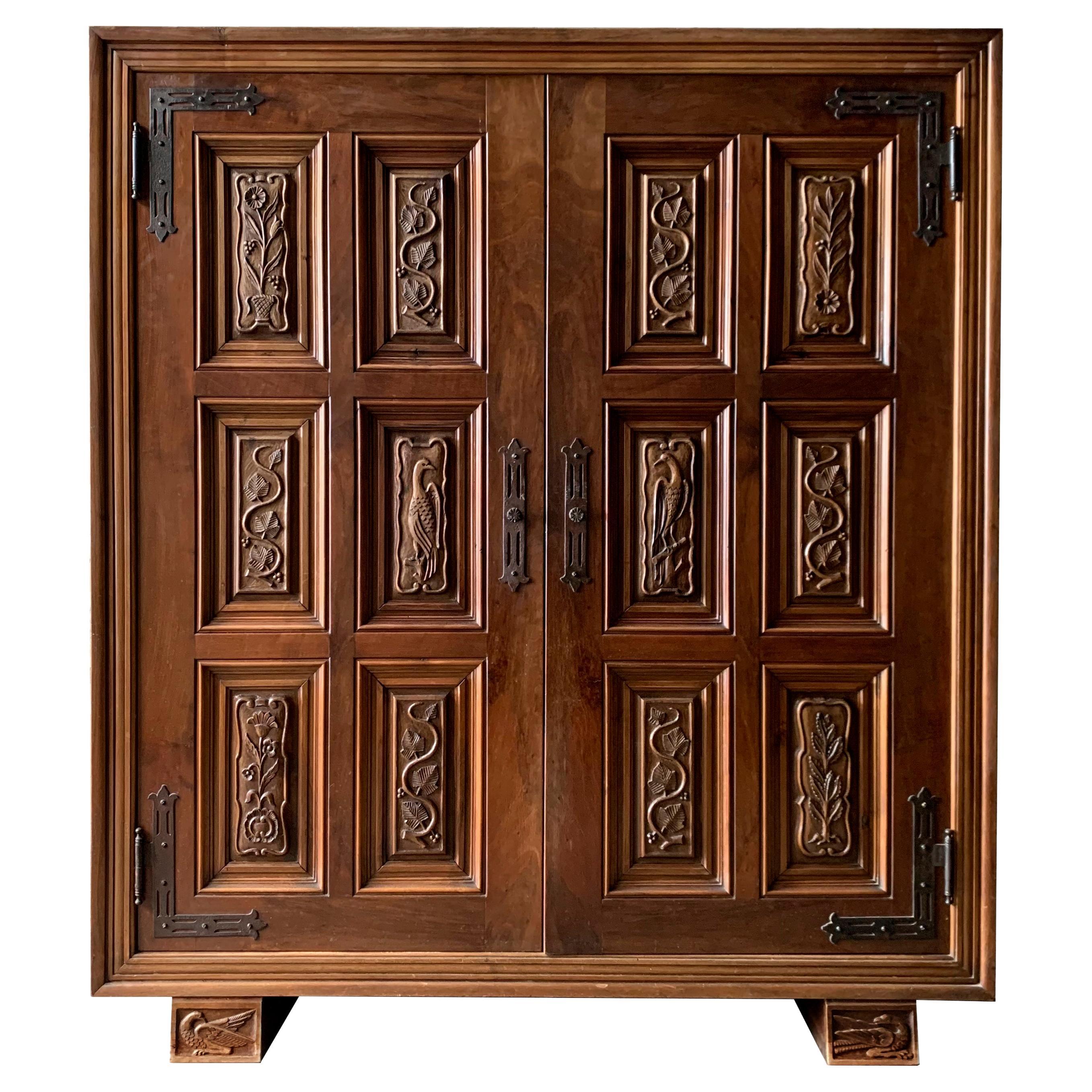 Stunning Spanish Organicist-Style Entry Closet from the 1940s