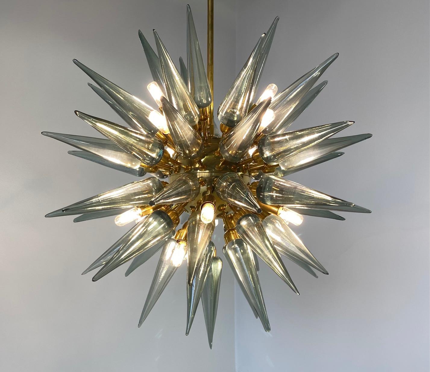 Stunning Sputnik Murano Glass Chandelier In Good Condition For Sale In Meda, MB
