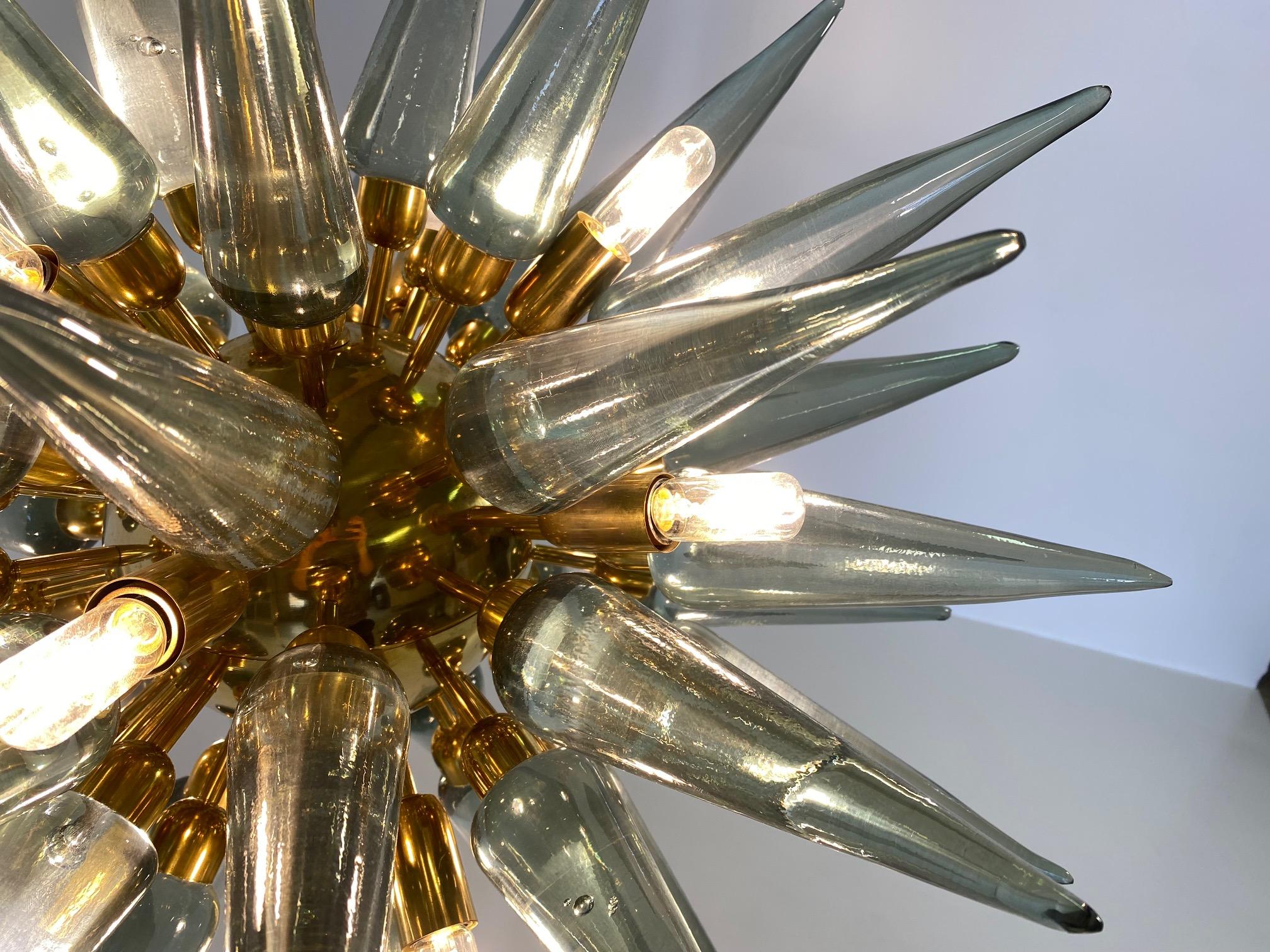 Contemporary Stunning Sputnik Murano Glass Chandelier For Sale