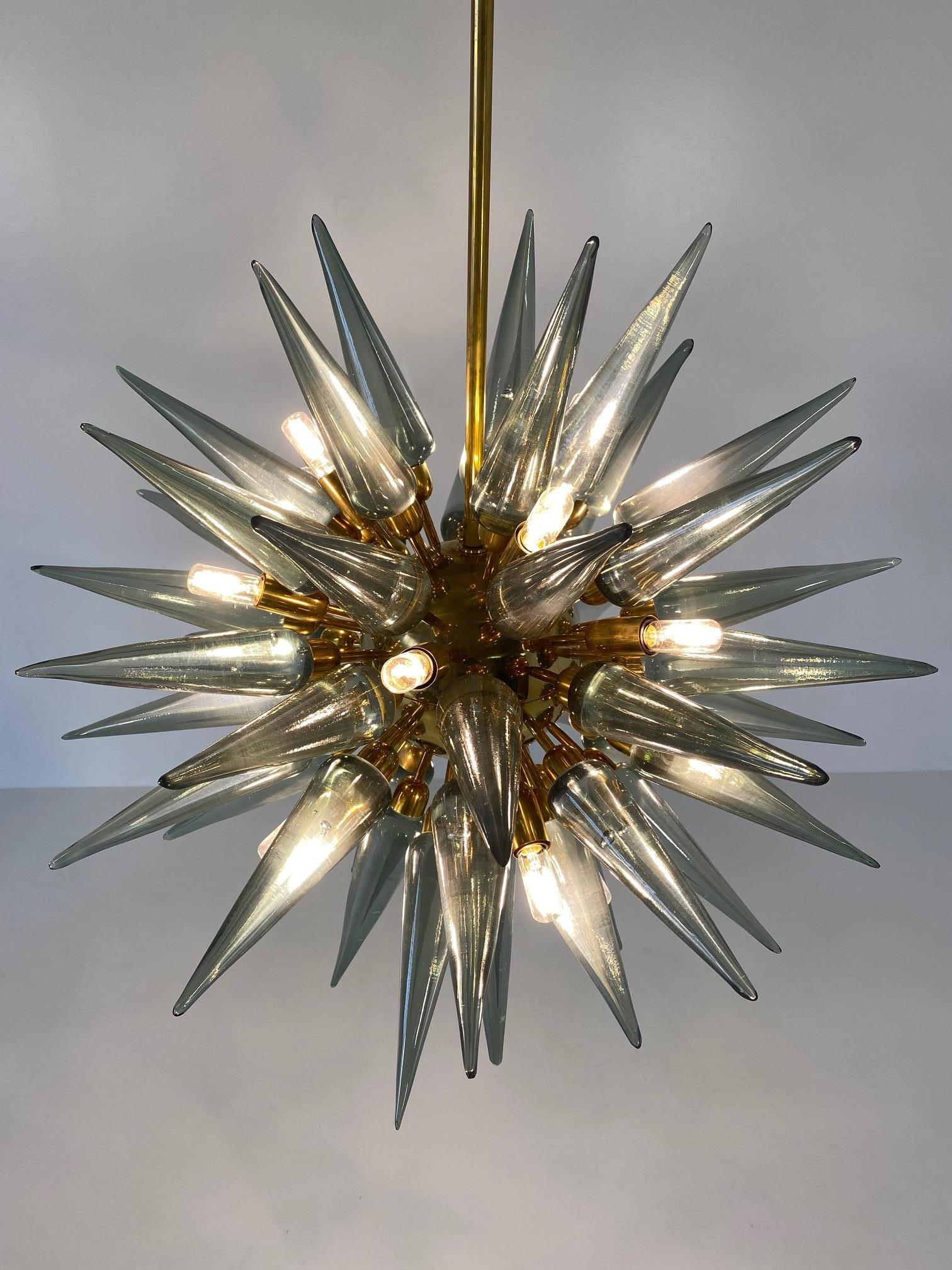 Stunning Sputnik Murano Glass Chandelier For Sale 2