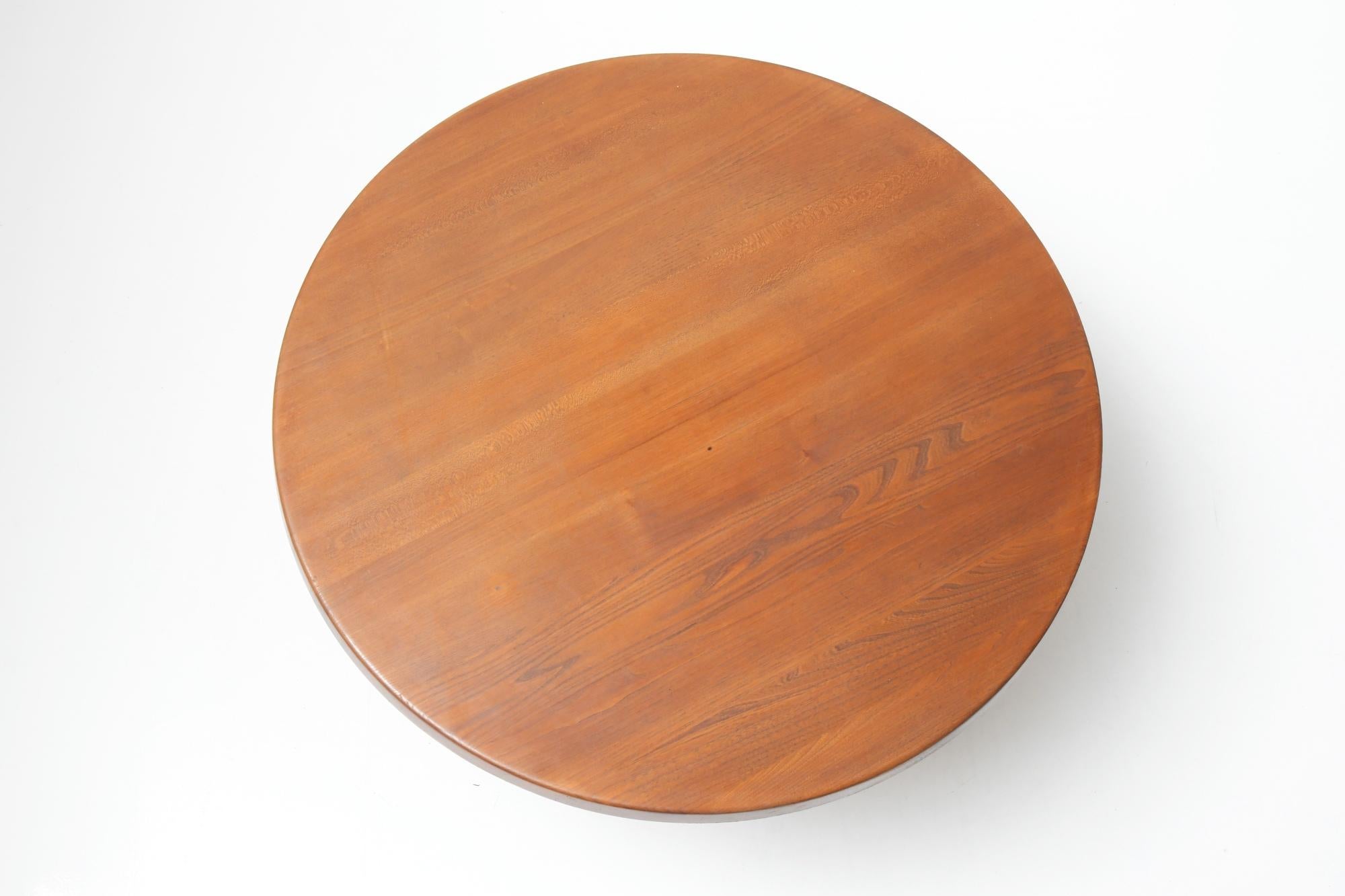 Elm Stunning Stamped T21 D Table, Pierre Chapo, France, 1969 For Sale