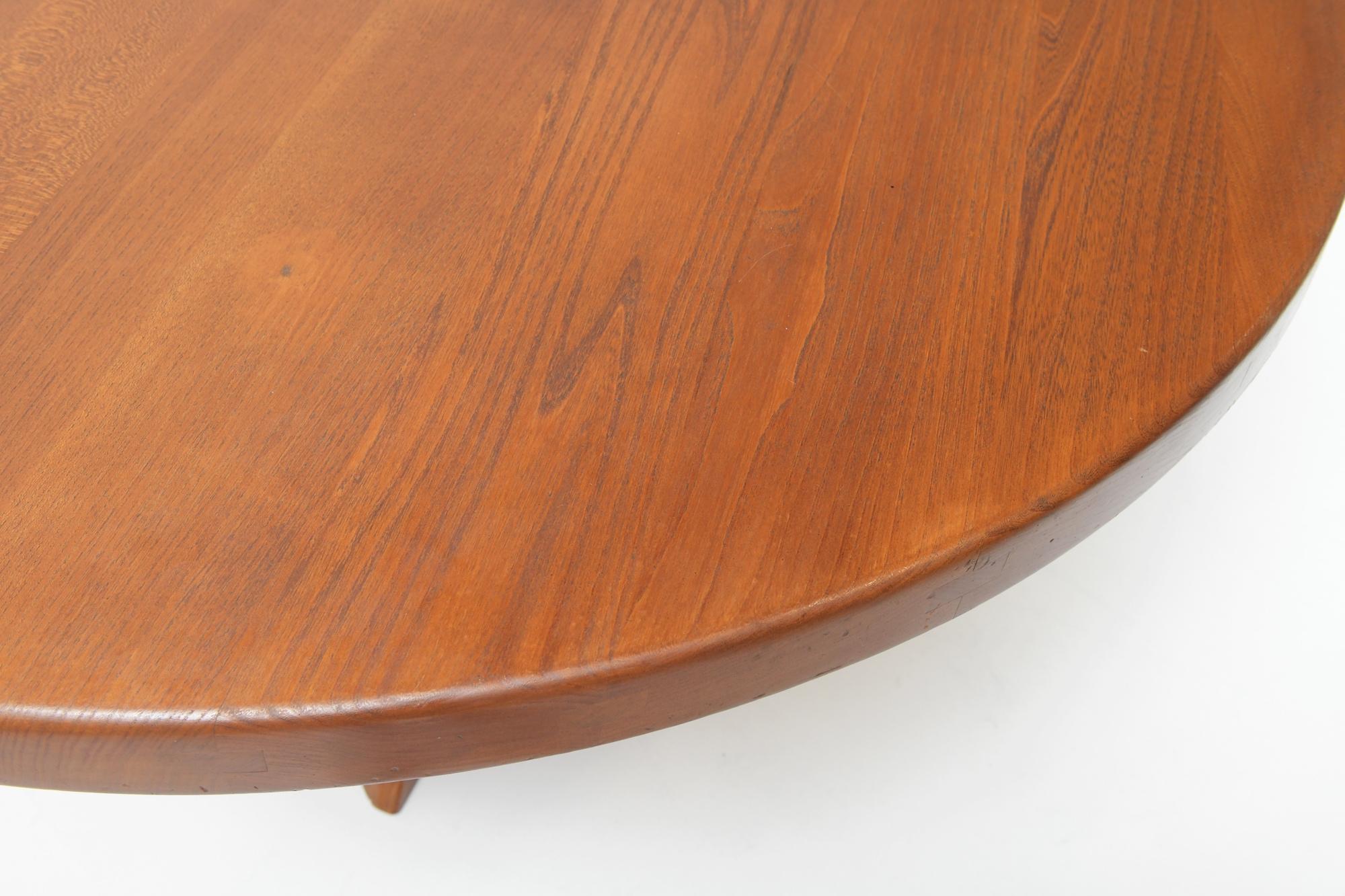 Elm Stunning Stamped T21 D Table, Pierre Chapo, France, 1969 For Sale