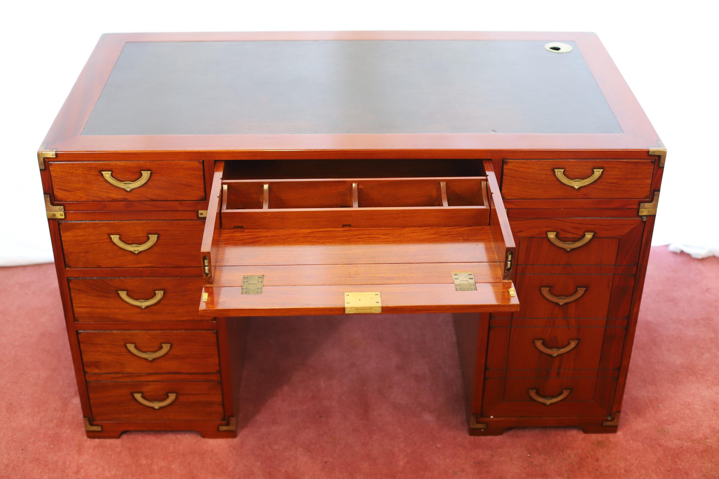 Stunning Starbay Rochefort Campaign Style  Pedestal Desk 3