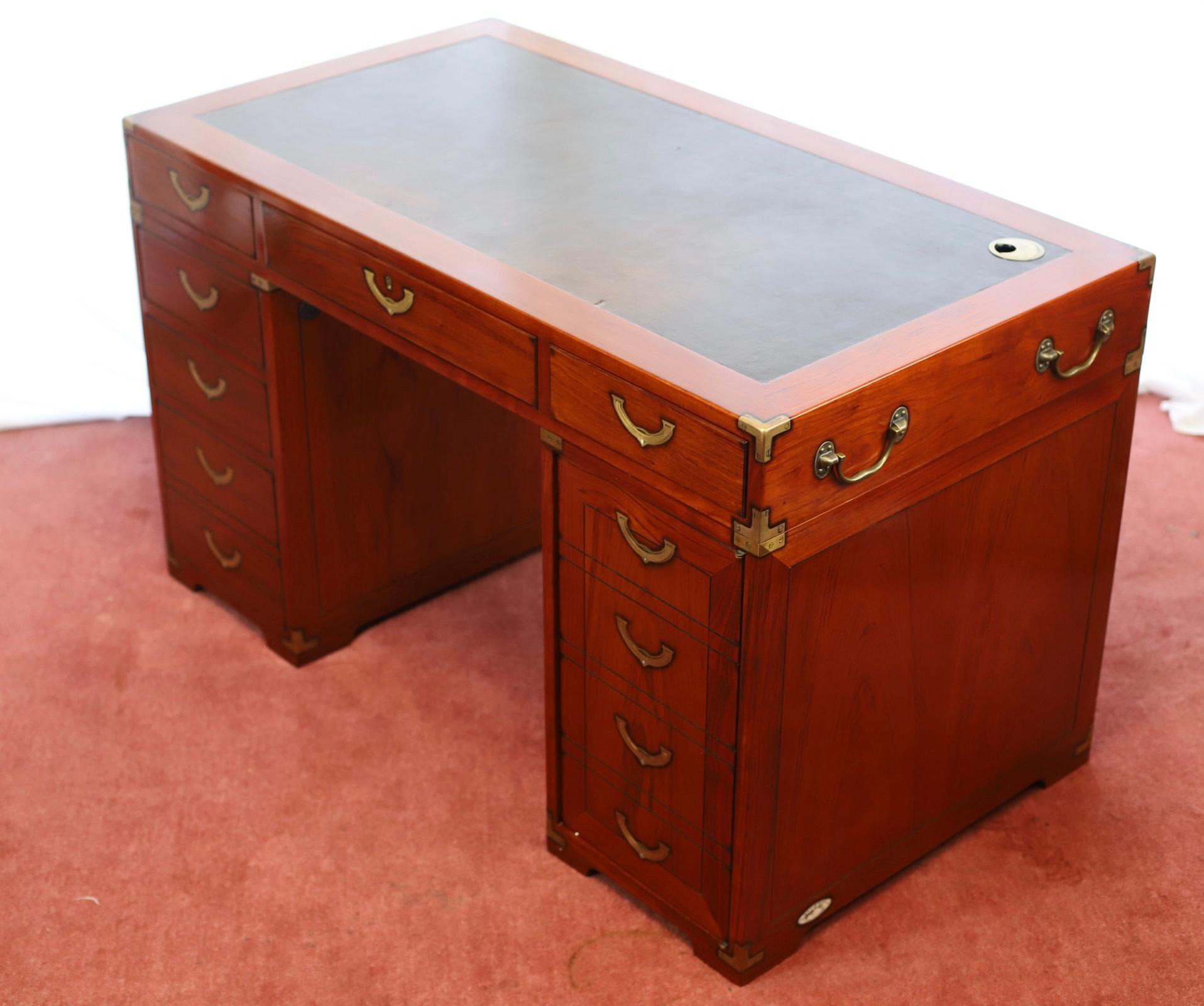 Stunning Starbay Rochefort Campaign Style  Pedestal Desk 6