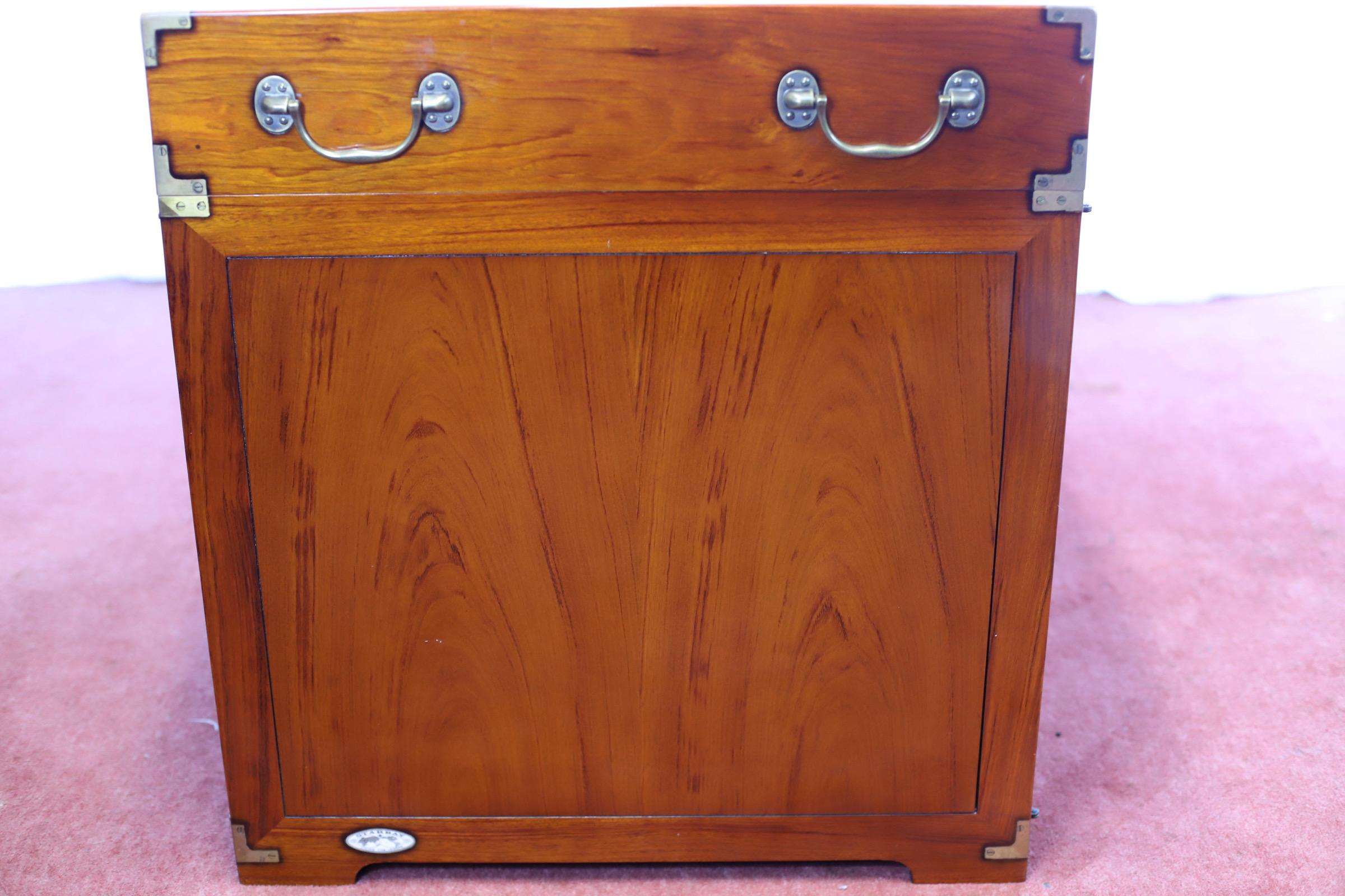 Stunning Starbay Rochefort Campaign Style  Pedestal Desk 9