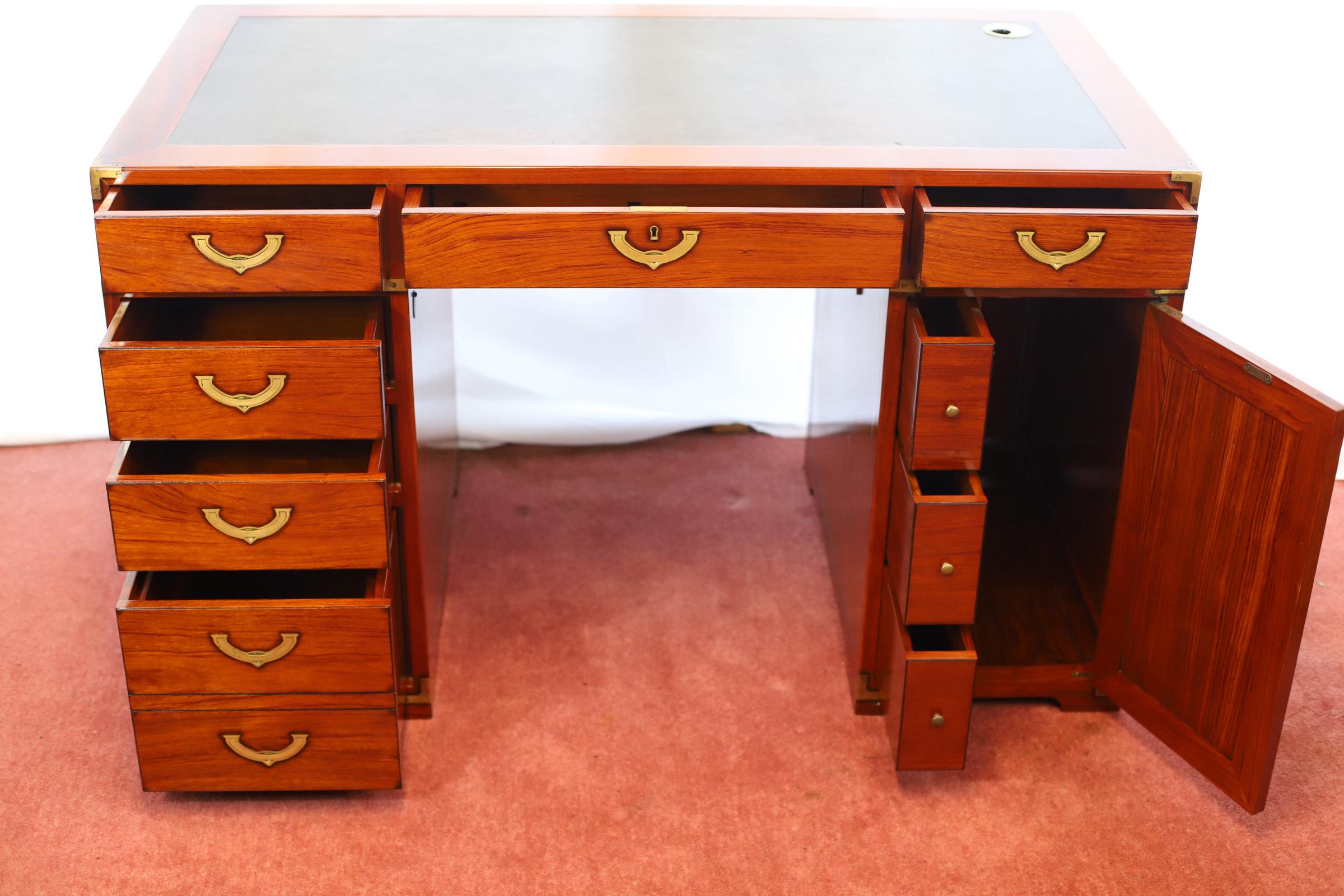 Stunning Starbay Rochefort Campaign Style  Pedestal Desk 1