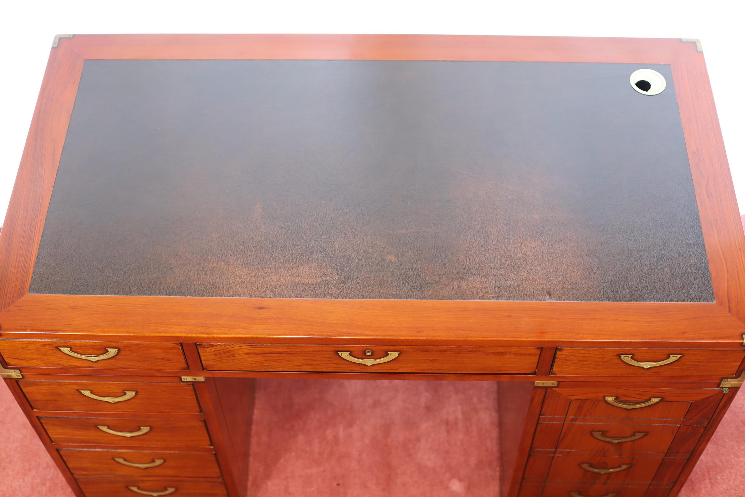 Stunning Starbay Rochefort Campaign Style  Pedestal Desk 2