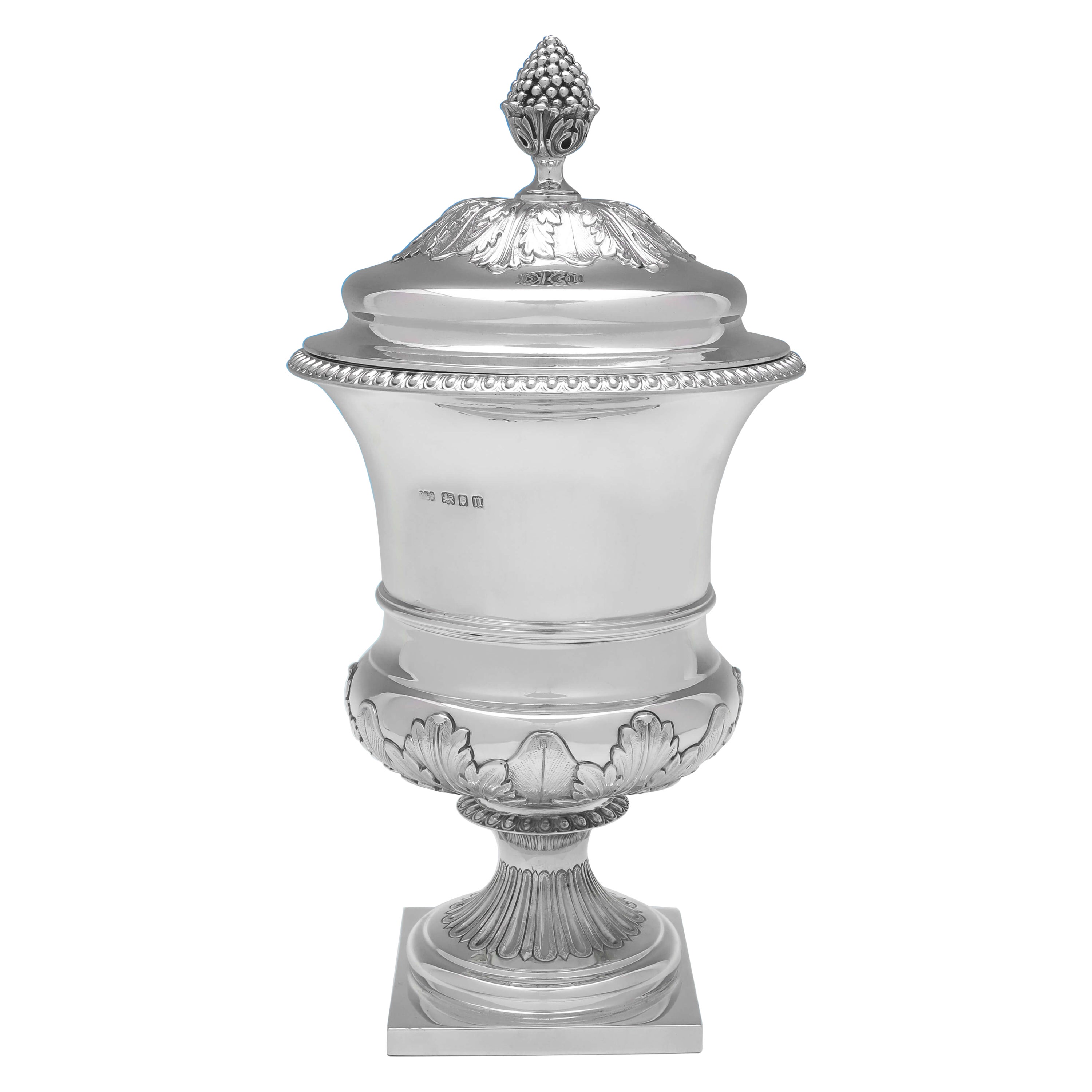 Splendida urna o coppa in argento sterling e coperchio - Londra 1928
