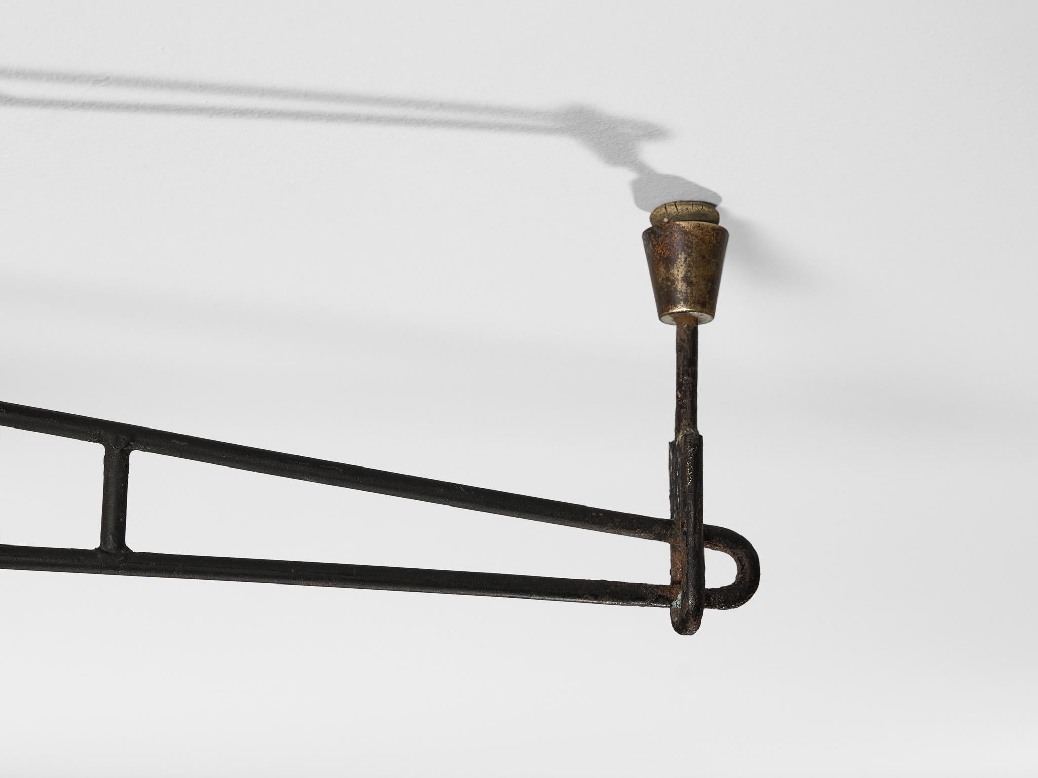 Metà Secolo Stile Multicolore Sputnik Luce Casa Interno Ottone Lampadario