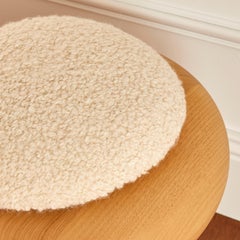 Superbe tabouret en bois massif et tissu de G. NICOLET