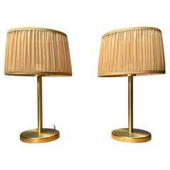 Stunning & Stylish Midcentury Modern Style Pair of Polished Brass Table Lamps