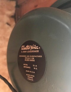 Stunning Stylized Mid-Century Modern Electro Voice Stereo Speakers in Walnut