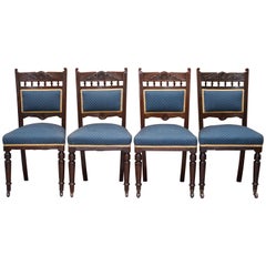 Used Stunning Suite of Original Solid Hardwood Victorian Maple & Co. Dining Chairs