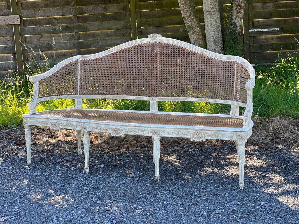 A very rare Gustavian Swedish late 18th Century Sofa or settee. Having a fantastic look and still retaining some of its original paint finish. It is strong and sturdy and would look incredible with some cushions of your choice and maybe a seat squab