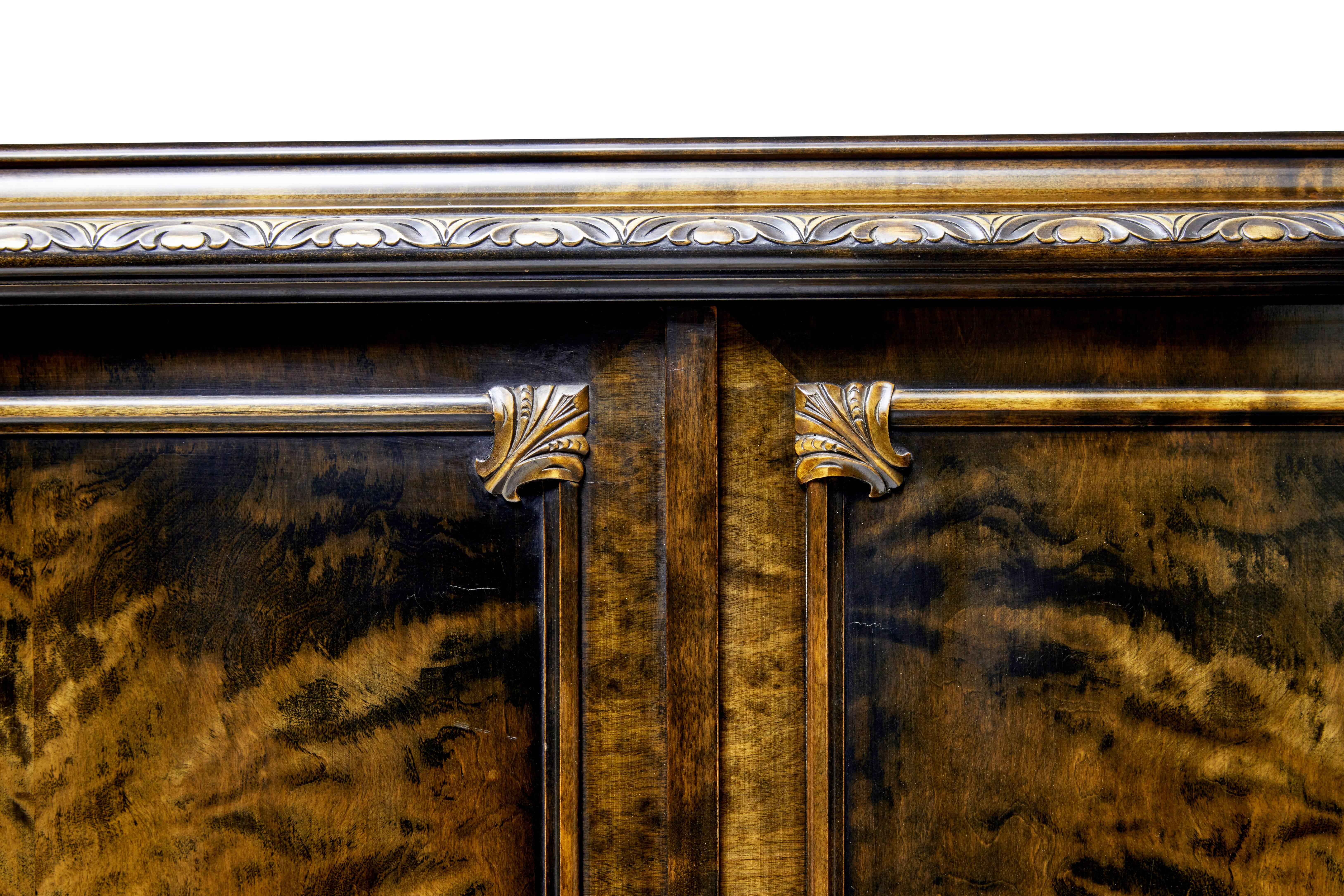 Stunning Swedish Karelian Birch Art Deco Cabinet 2