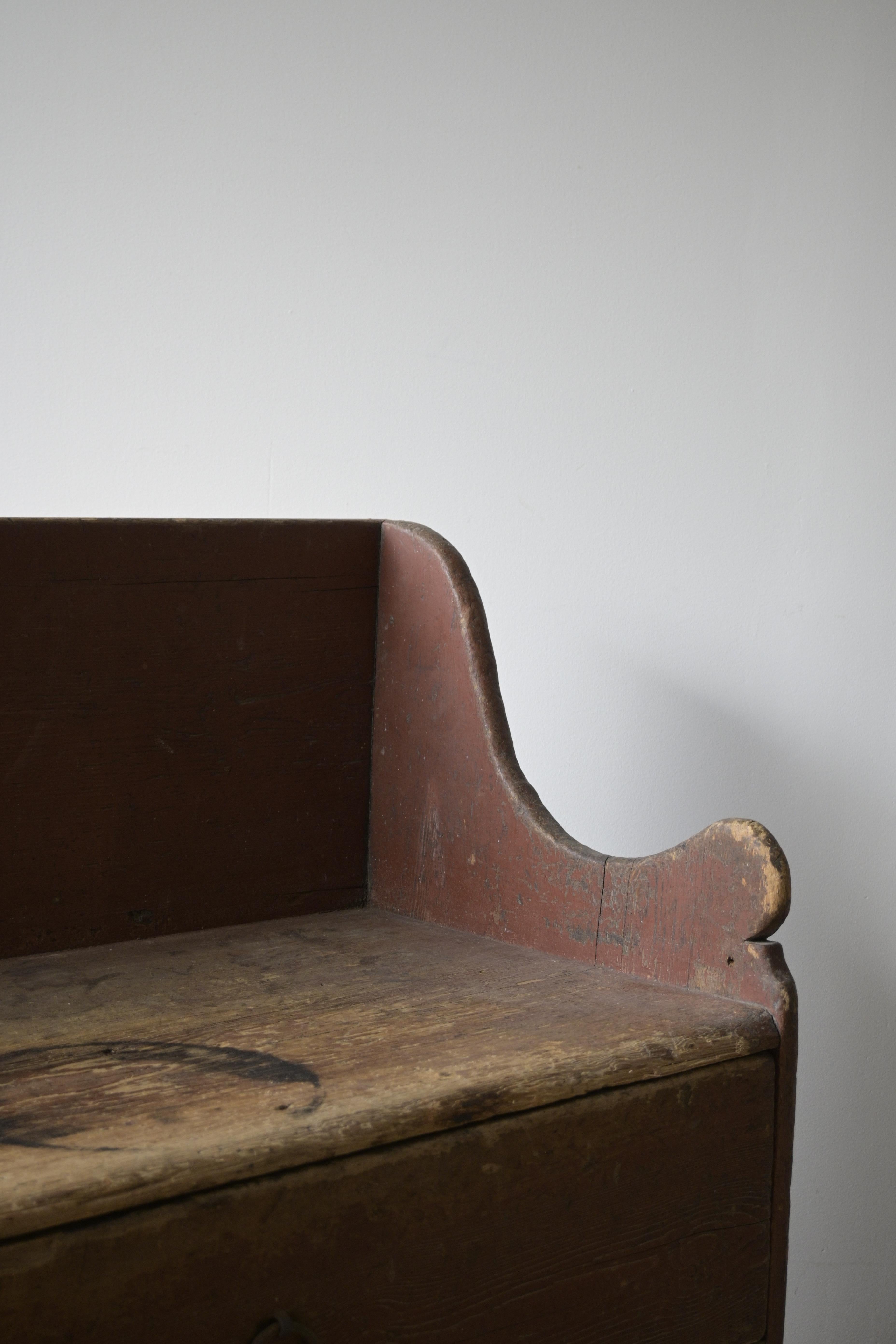 Superbe banc suédois primitif, vers 1850 ou avant en vente 4