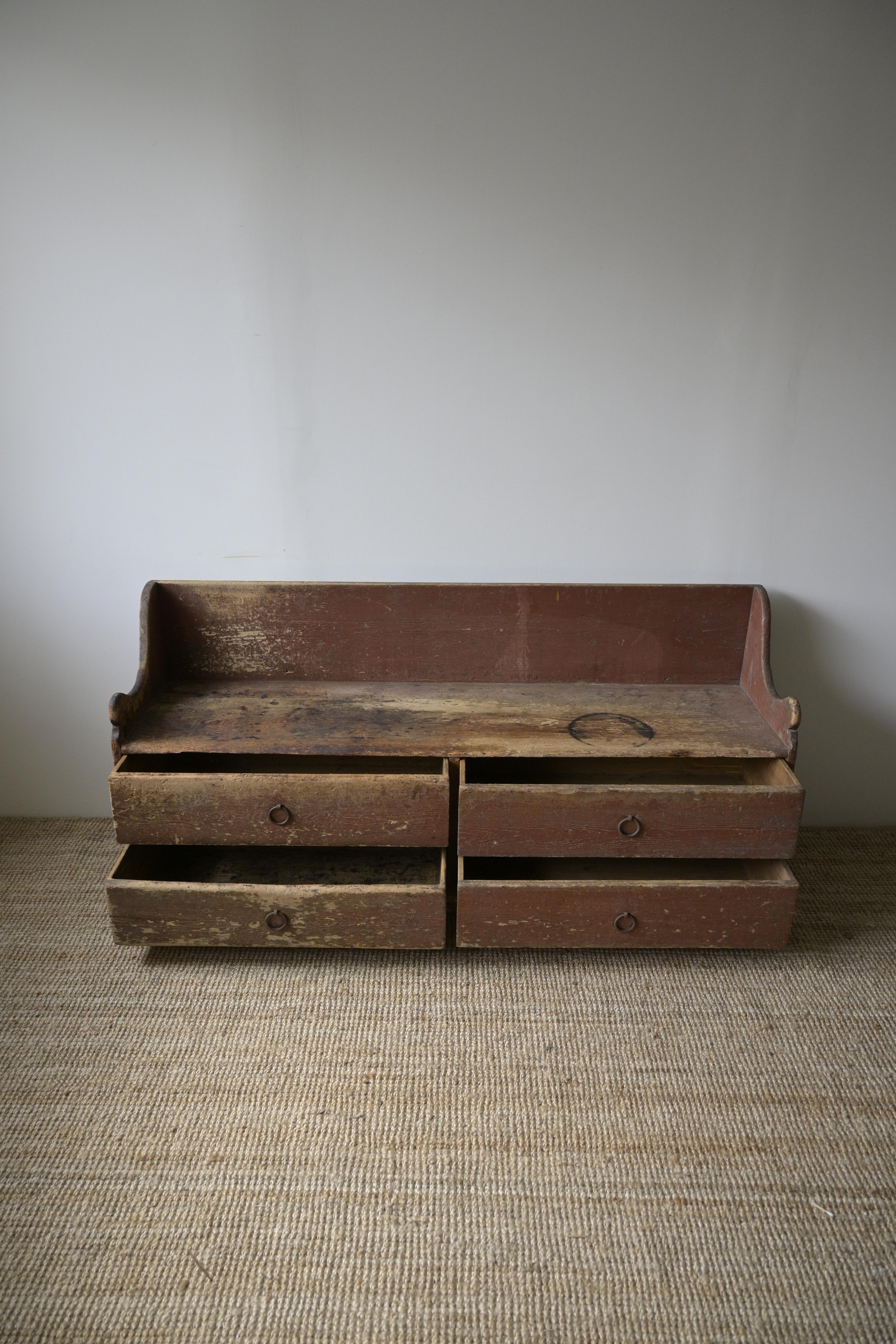Superbe banc suédois primitif, vers 1850 ou avant en vente 7