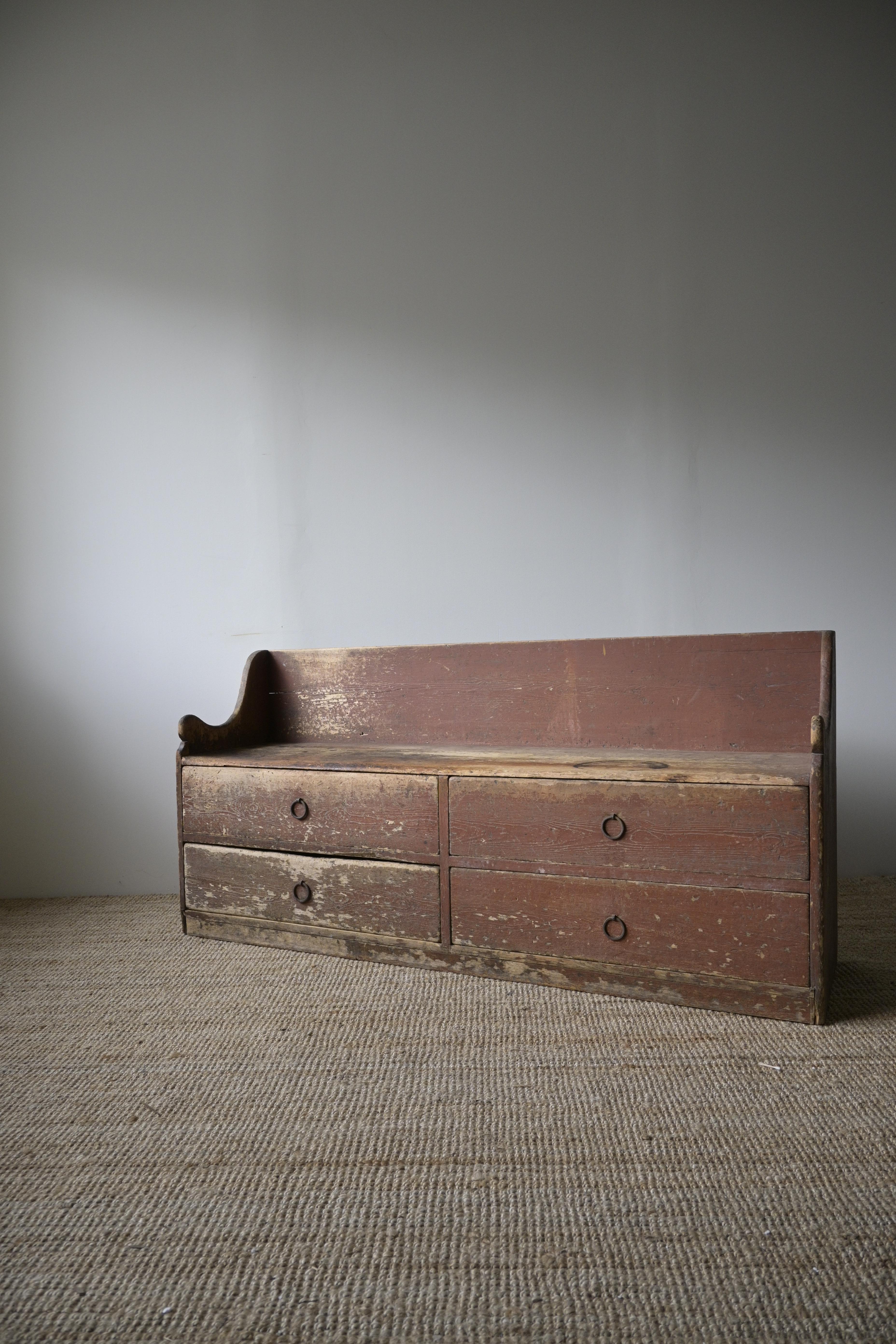 Pin Superbe banc suédois primitif, vers 1850 ou avant en vente