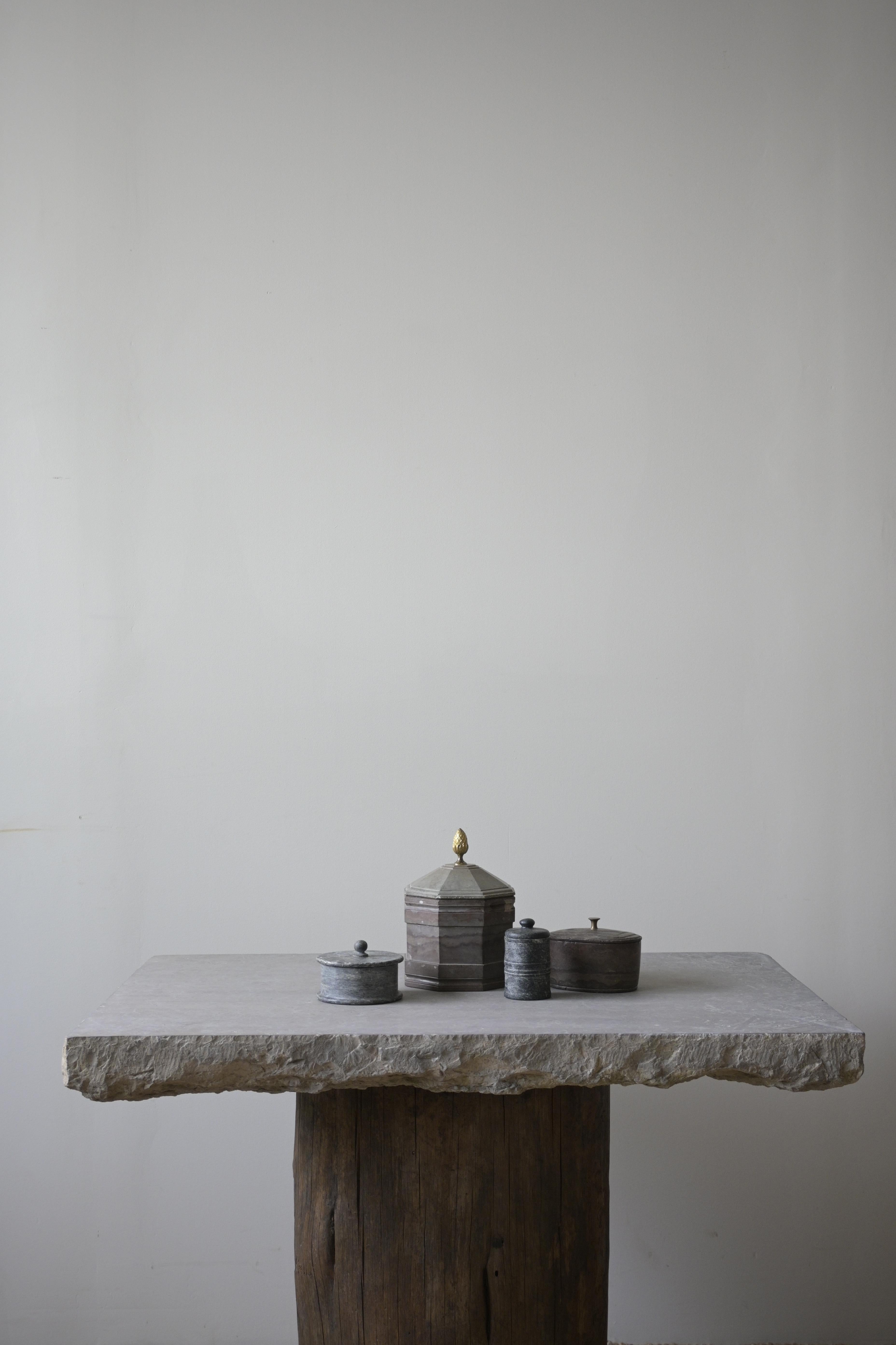 Limestone Stunning Swedish Stone Table 18th/19th century For Sale