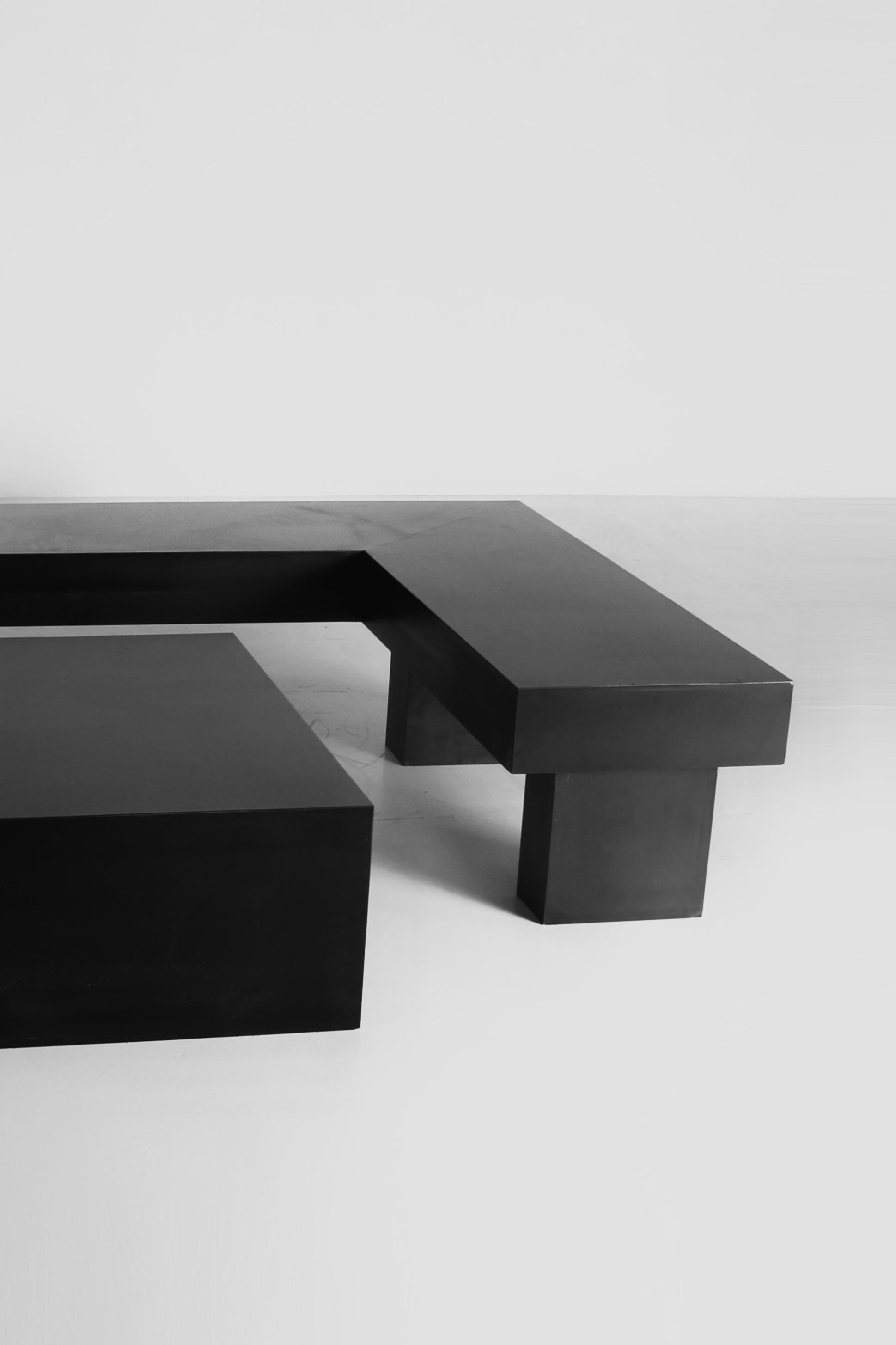 Stunning Table-Bench set from Willy Rizzo House, Italian Design, 1970s For Sale 1