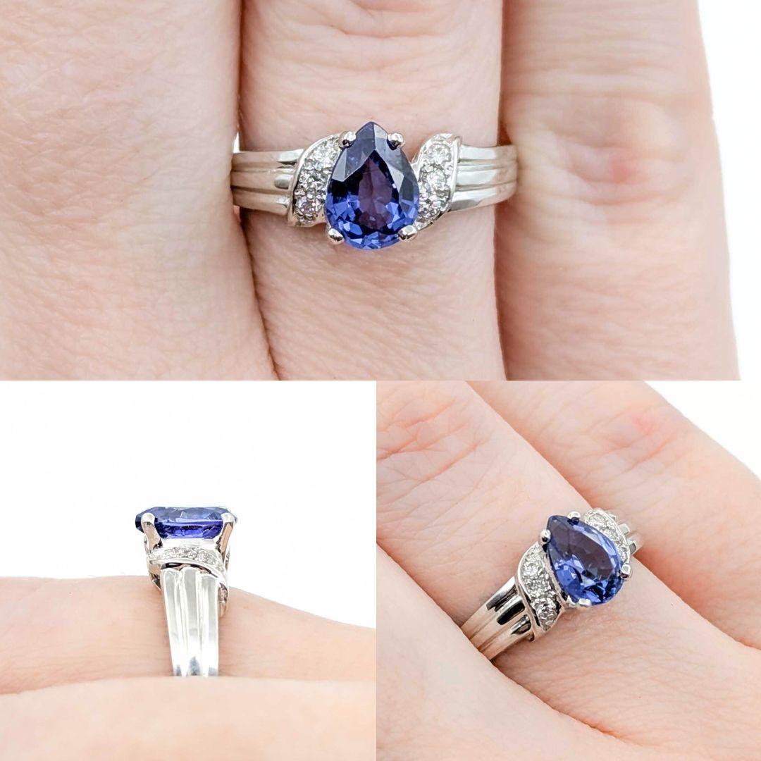 Stunning Tanzanite & Diamond Ring in 14k White Gold
Introducing this beautiful Tanzanite Ring crafted in 14kw. The ring features 0.06 ctw Diamonds and 1.06 ct Blue Tanzanite. The sparkling 0.06 ct diamonds are of SI-I clarity and have a near