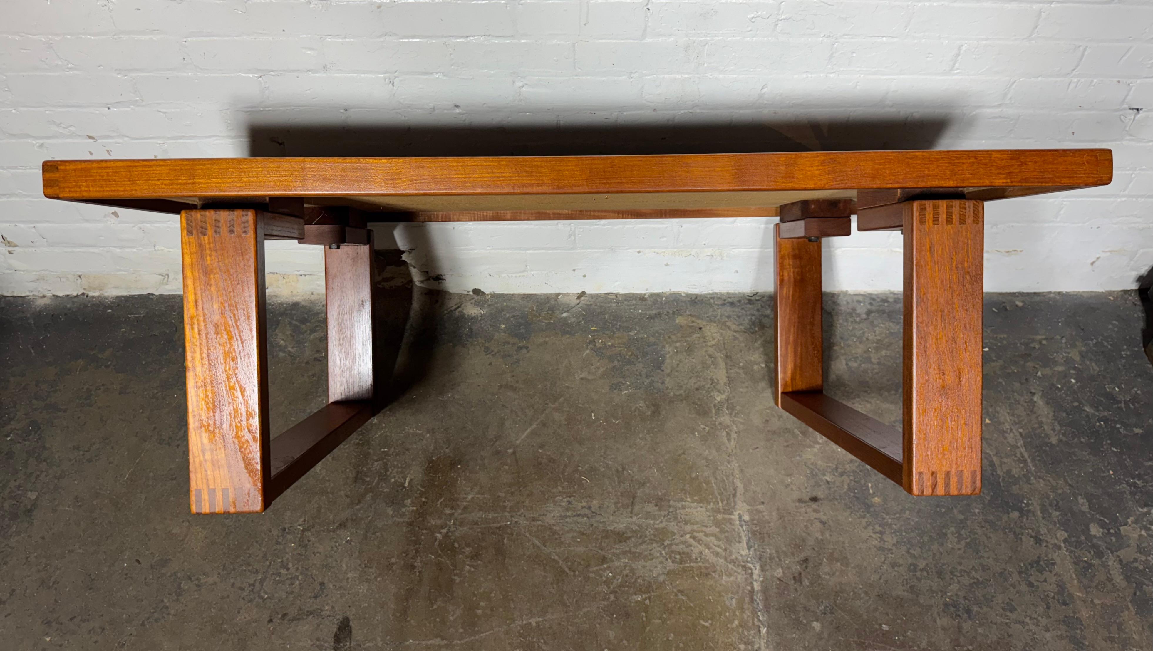 Stunning Teak & Tile Coffee / Cocktail Table by Ox-Art -Trioh c.1978 / Denmark For Sale 1