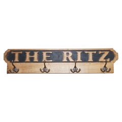 Vintage Stunning the Ritz Hand Carved Coat Rack with Bronzed Fittings Very Decorative