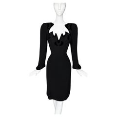 Stunning Thierry Mugler Sculptural Gown Black Dress FW1993