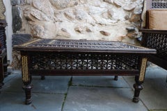 Stunning Three-Piece Set of Moroccan Royalty Pair of Chairs and Coffee Table