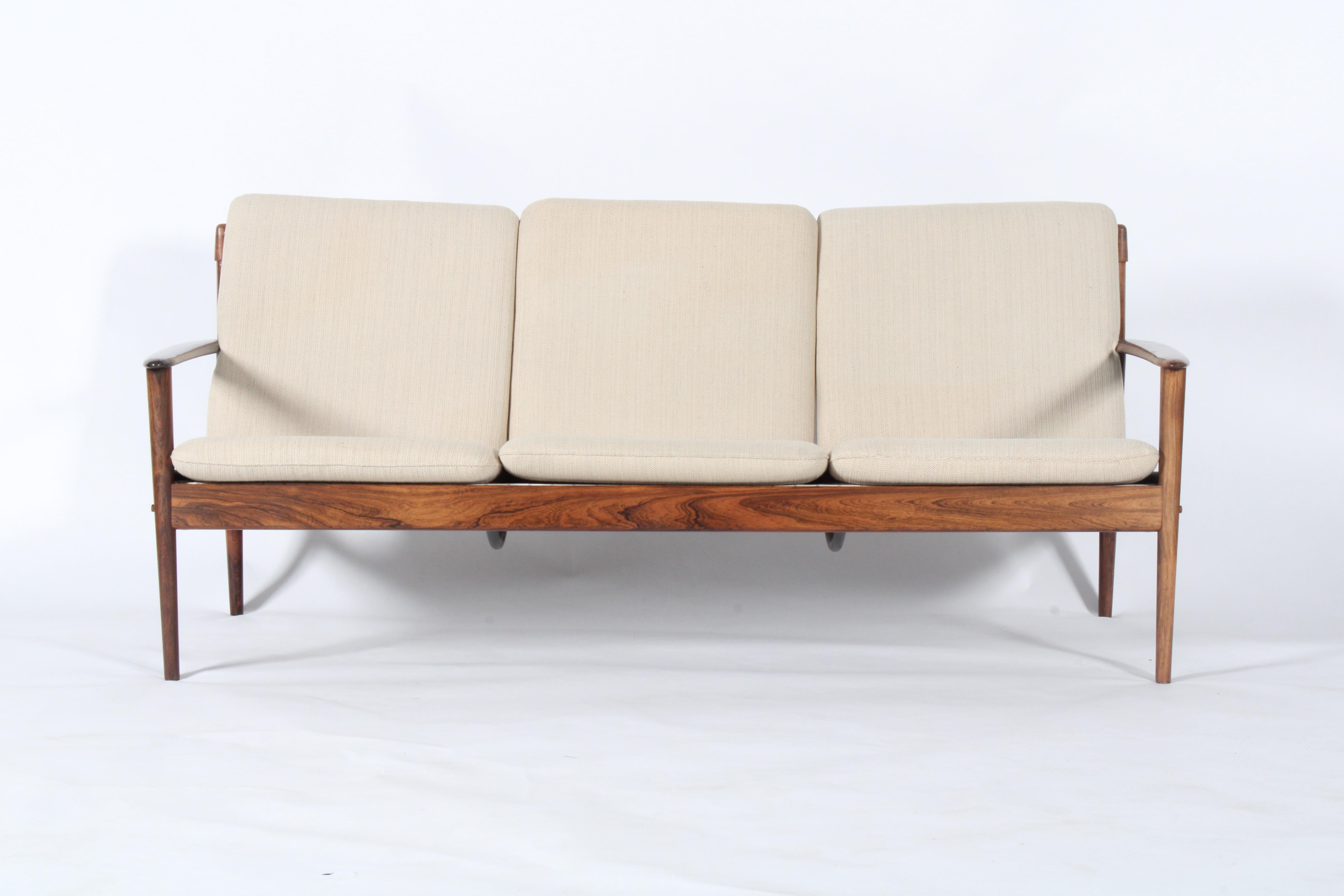 Stunning Three Seater Danish Sofa By Grete Jalk  For Sale 7