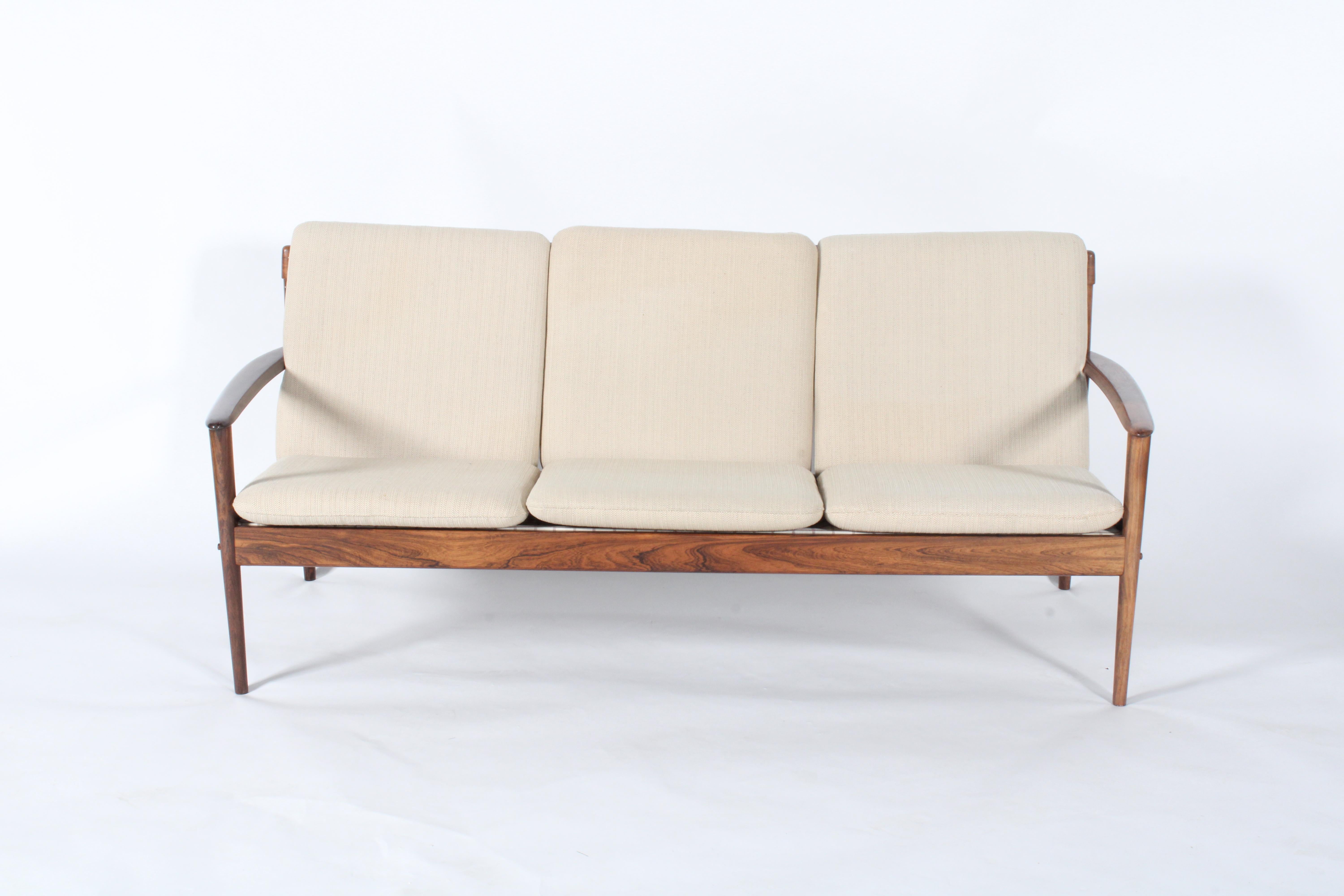 Stunning Three Seater Danish Sofa By Grete Jalk  For Sale 8
