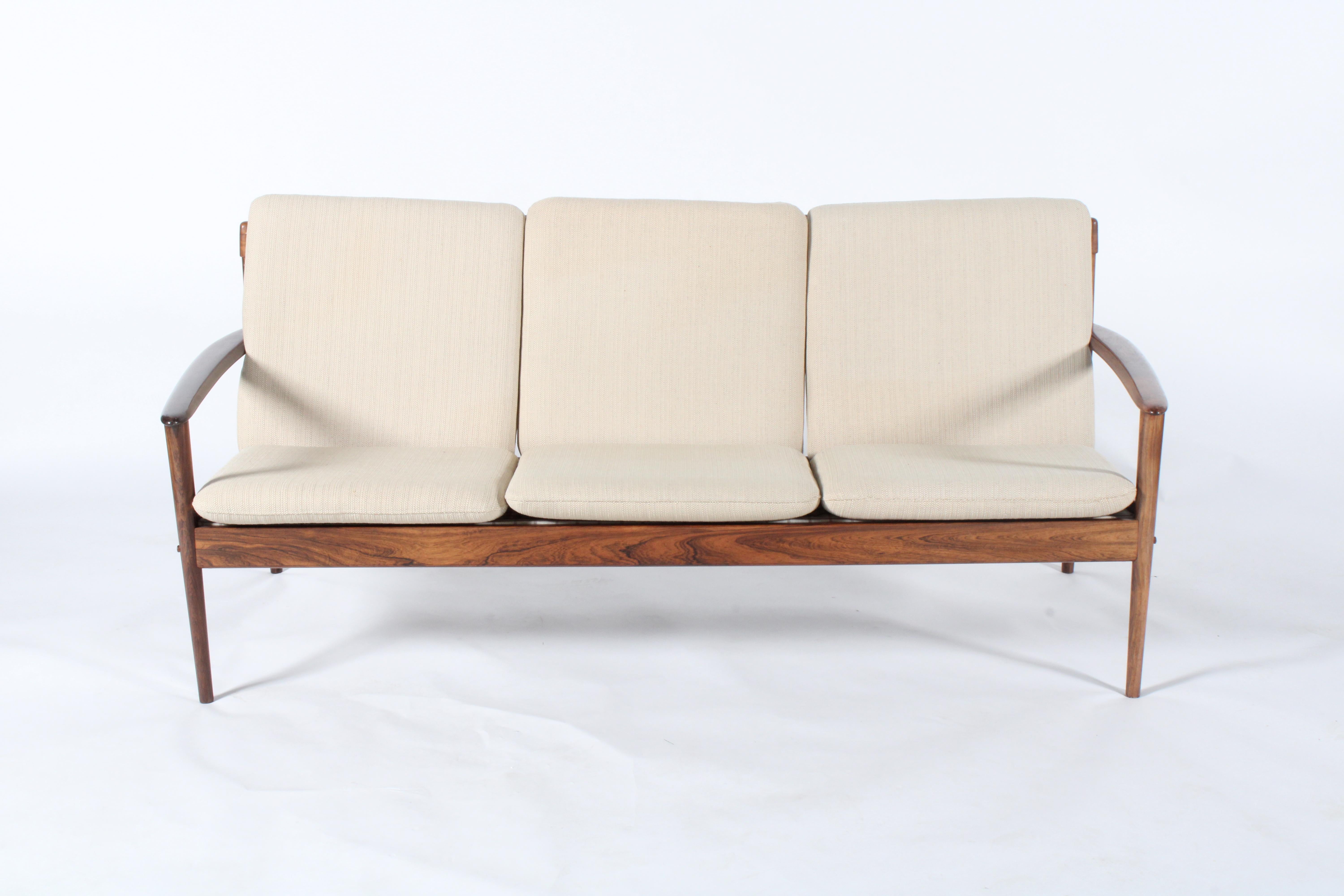 Stunning Three Seater Danish Sofa By Grete Jalk  For Sale 1