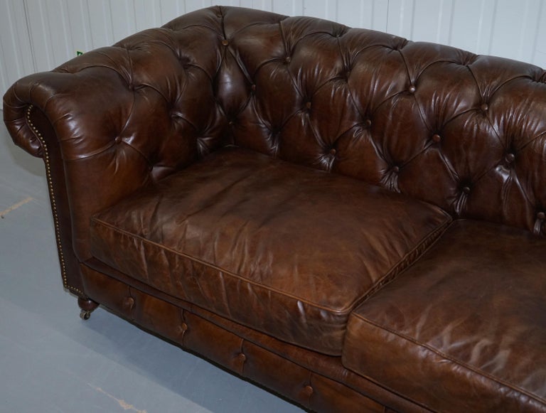 westminster chesterfield leather sofa
