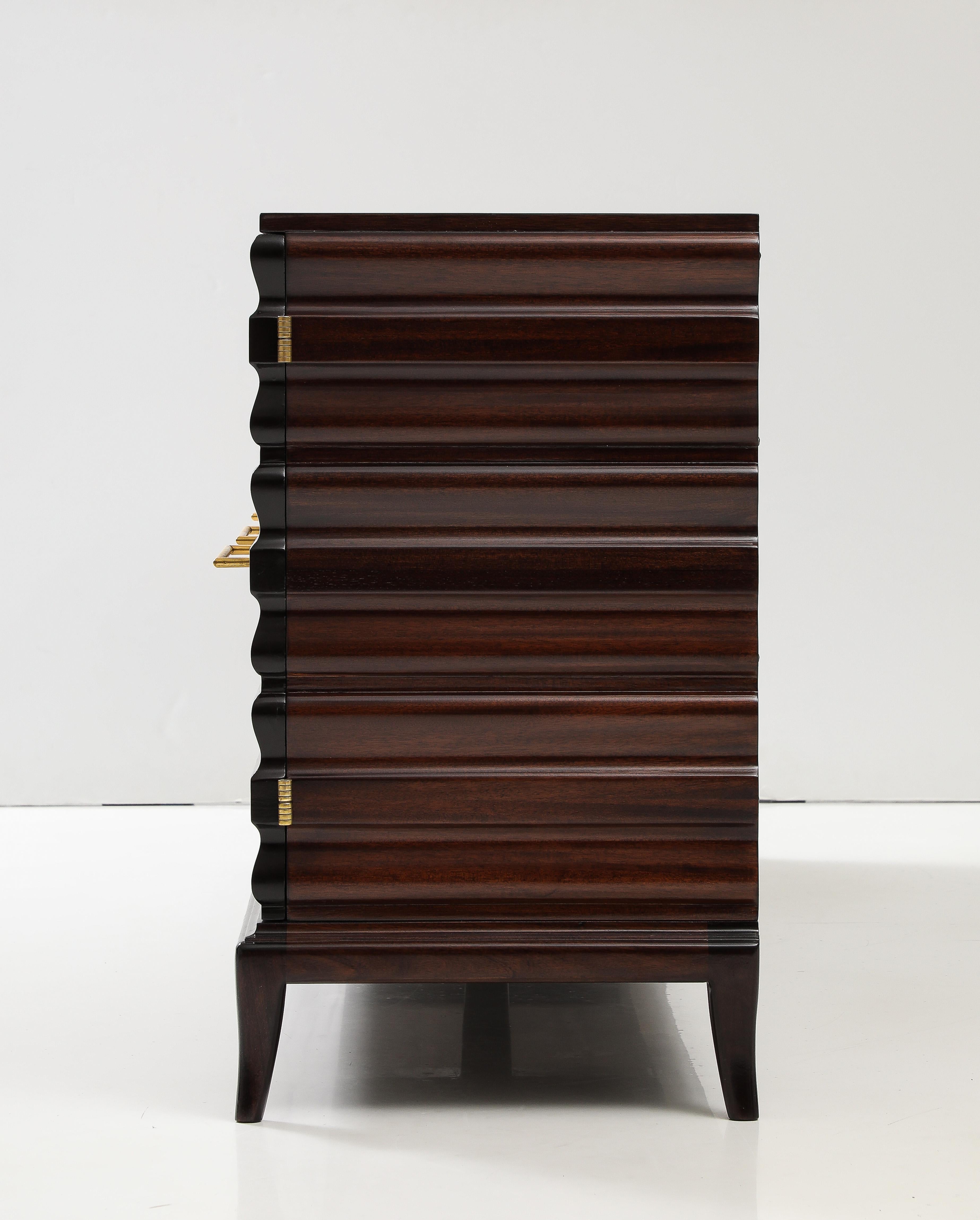 Brass Stunning Tommi Parzinger Cabinet. For Sale