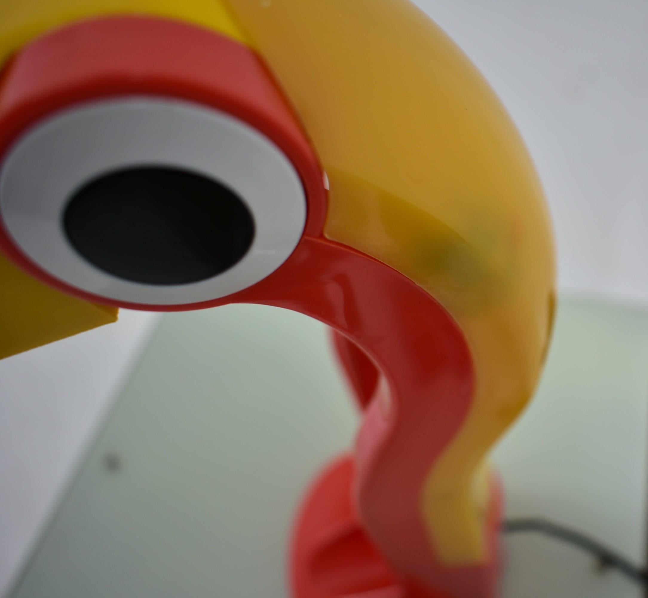 Stunning Toucan Table Lamp by H.T.Huang for Lenoir, 1975s. For Sale 11