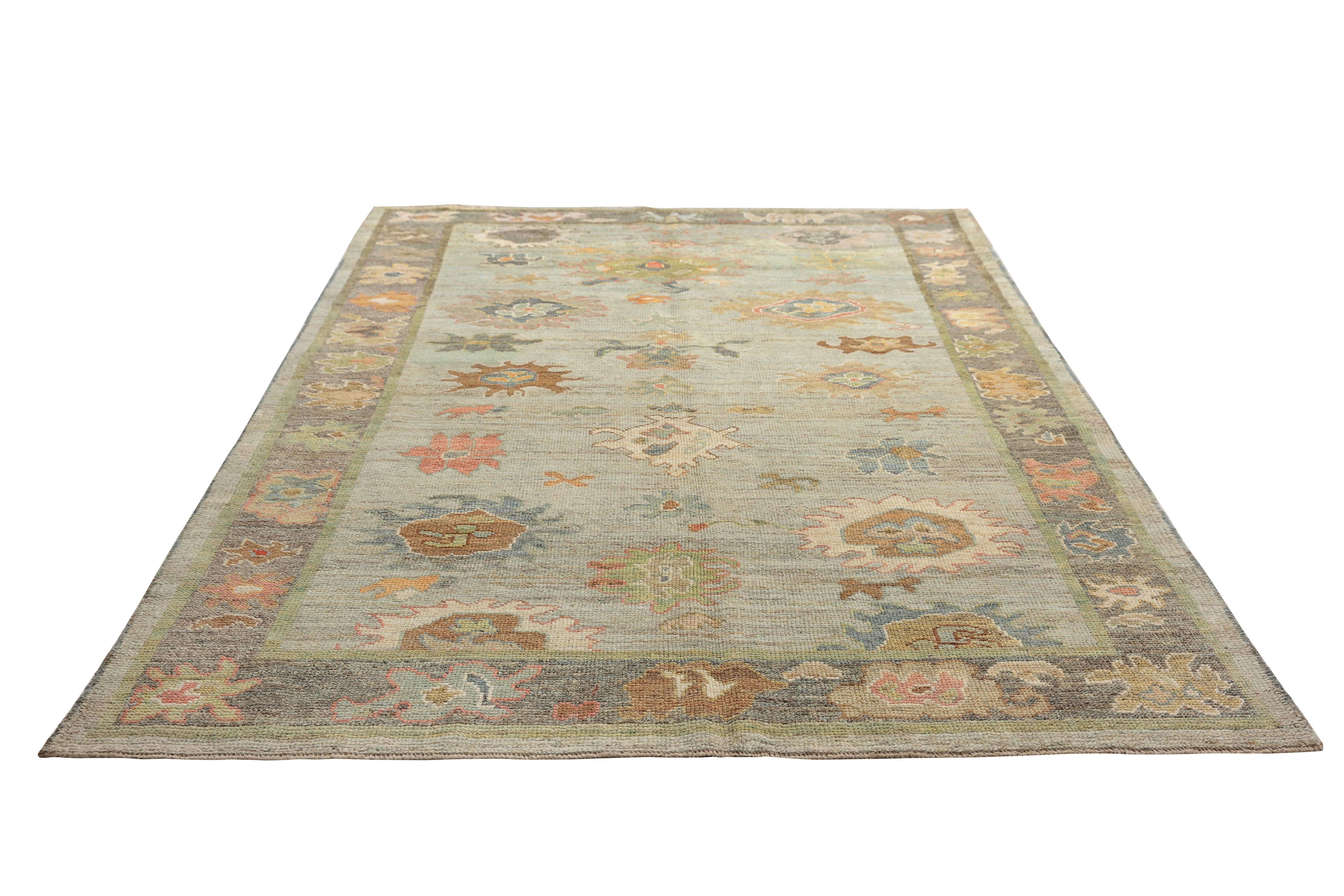 Wool Stunning Traditional Oushak Rug For Sale