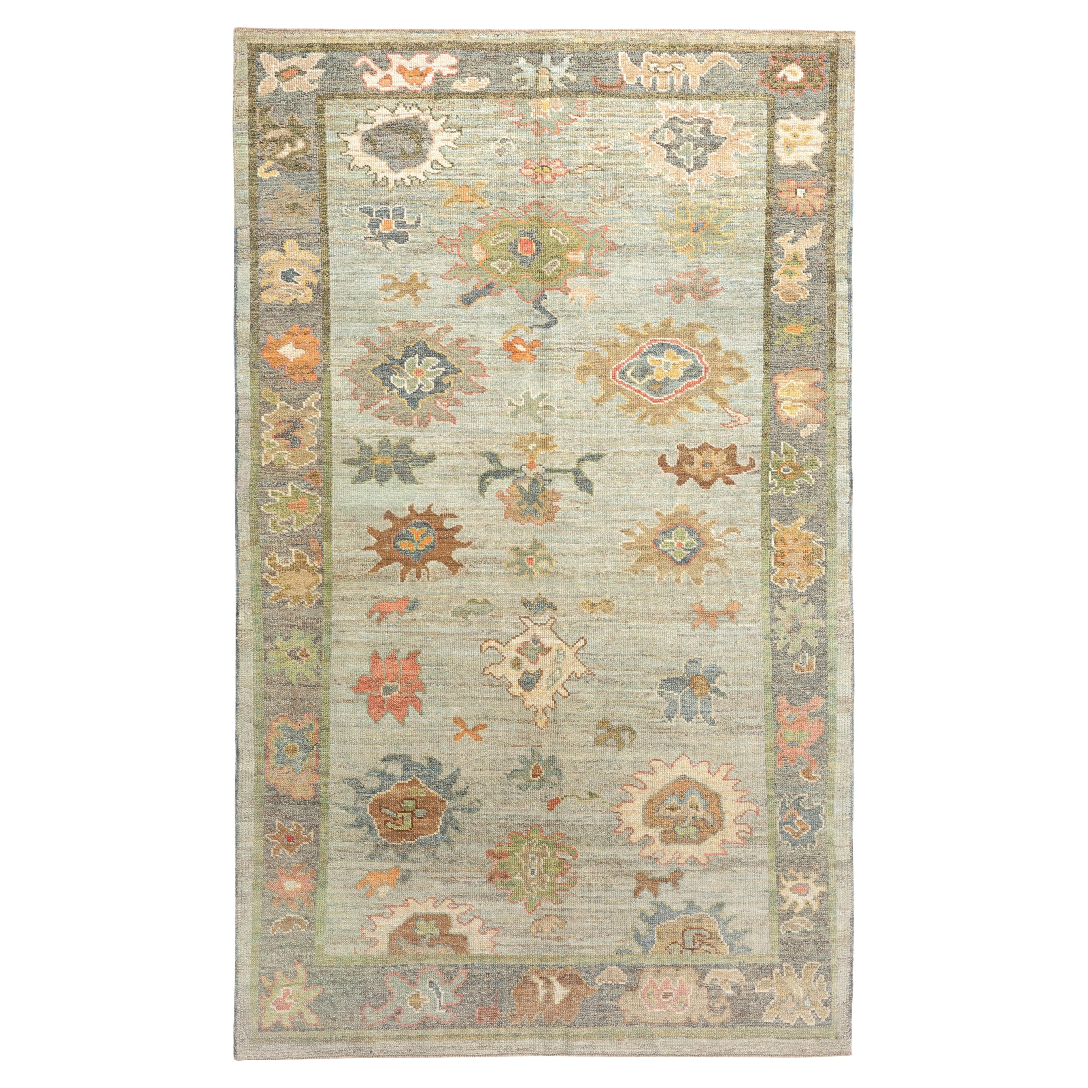 Stunning Traditional Oushak Rug For Sale