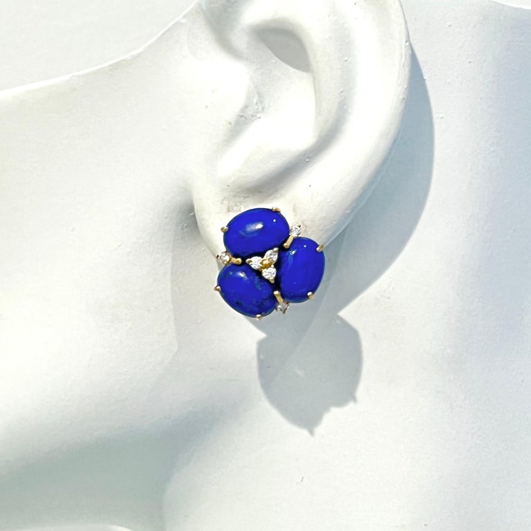 Orecchini pendenti con perle blu - Gioielli - Orecchini - di Idee A