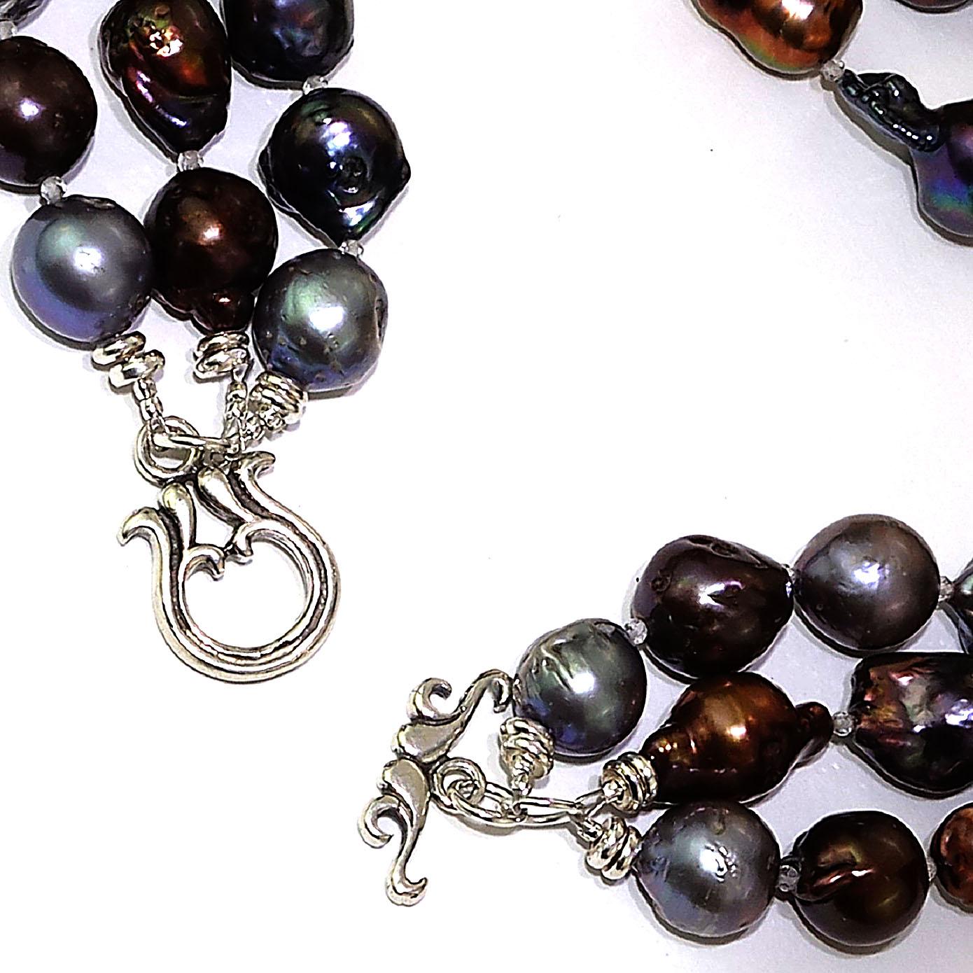 multi strand baroque pearl necklace