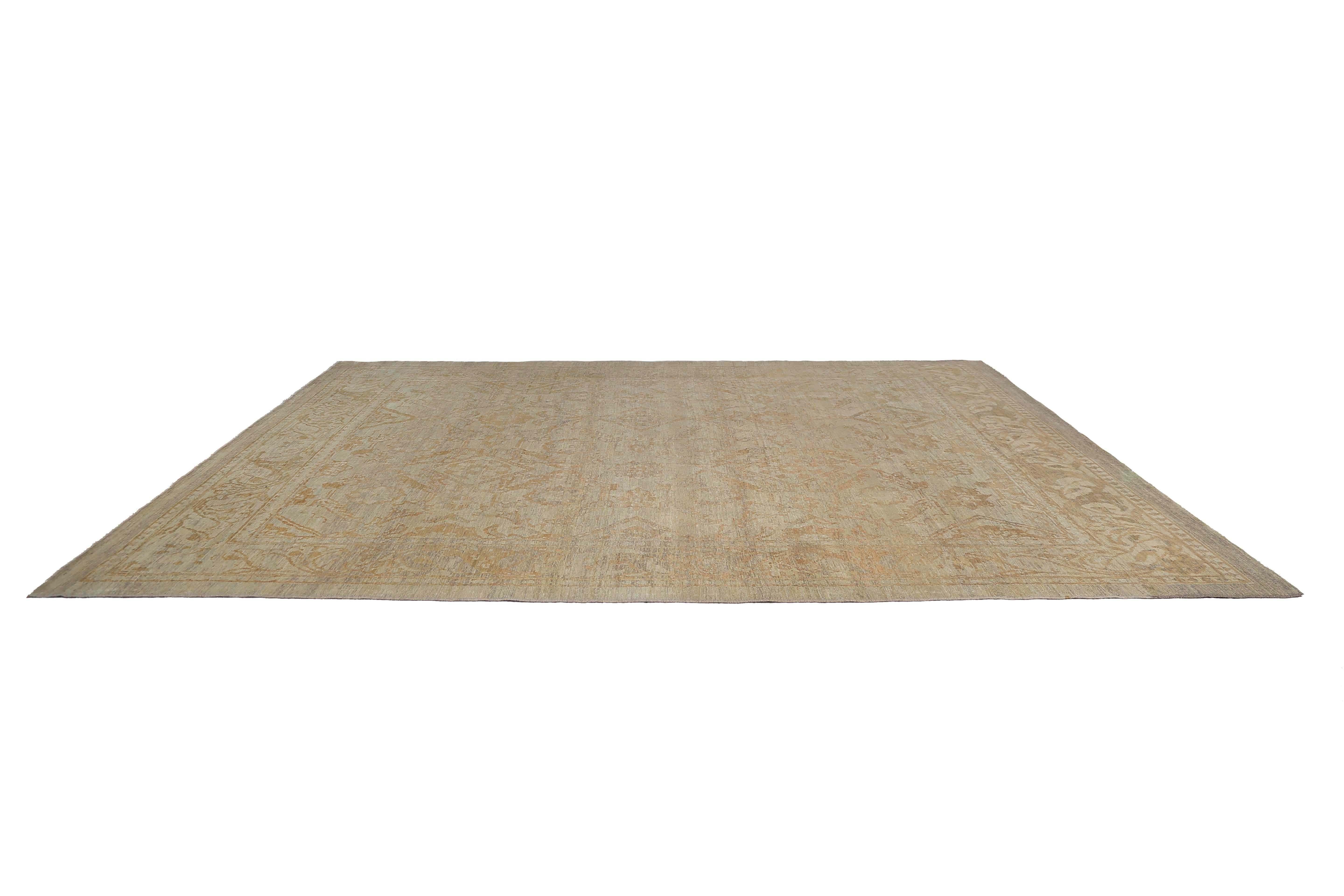 20ième siècle Tapis d'Afghanistan Sultanabad datant d'environ 1990, motif taupe en laine - 95583 en vente