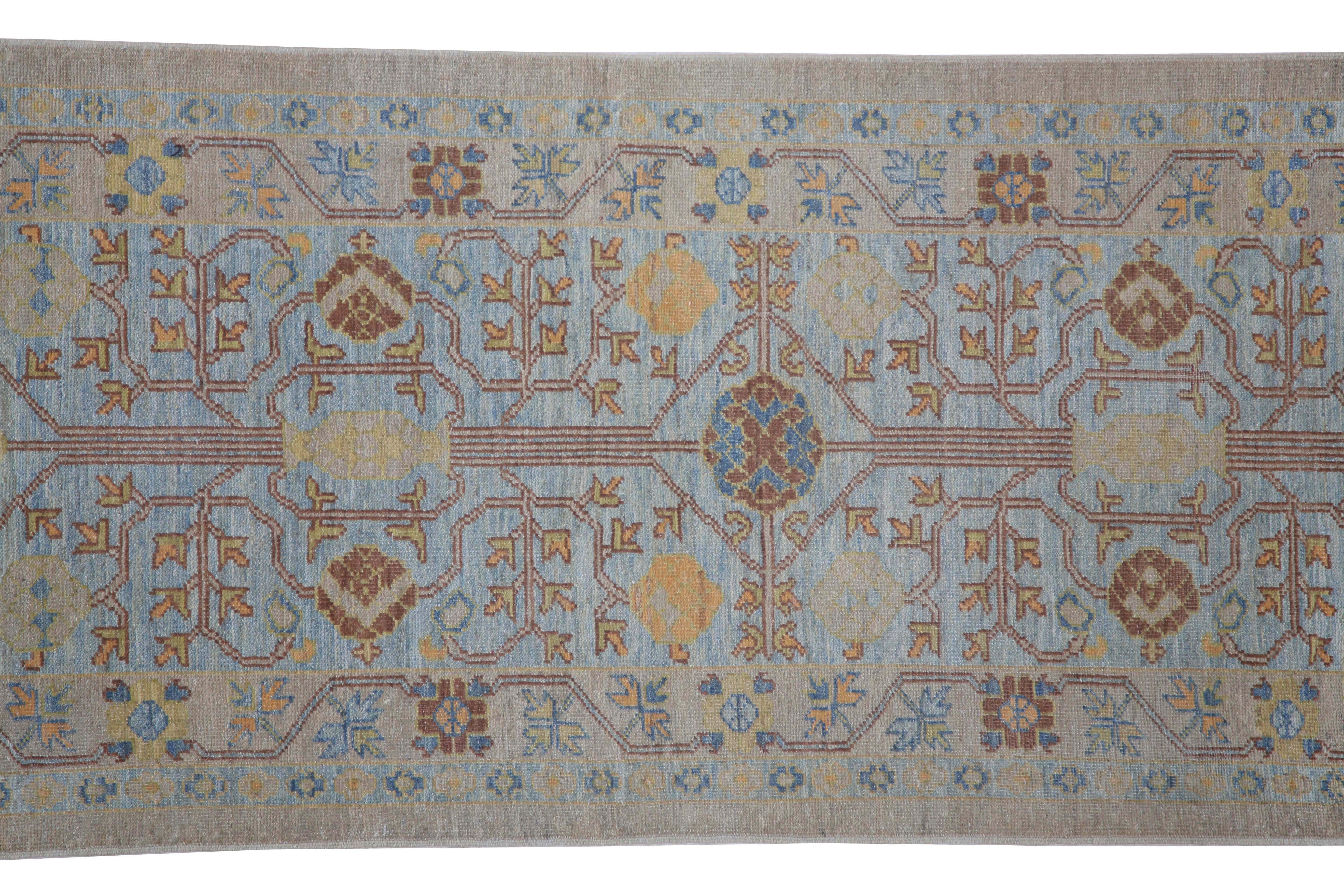 Stunning Turkish Sultanabad Runner Rug For Sale 4